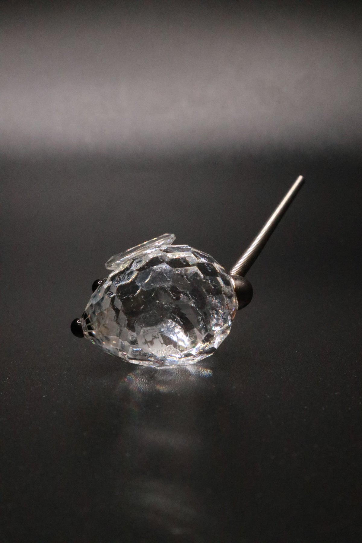 VINTAGE SWAROVSKI CRYSTAL MINI MOUSE WITH SPRING TAIL "AS IS"