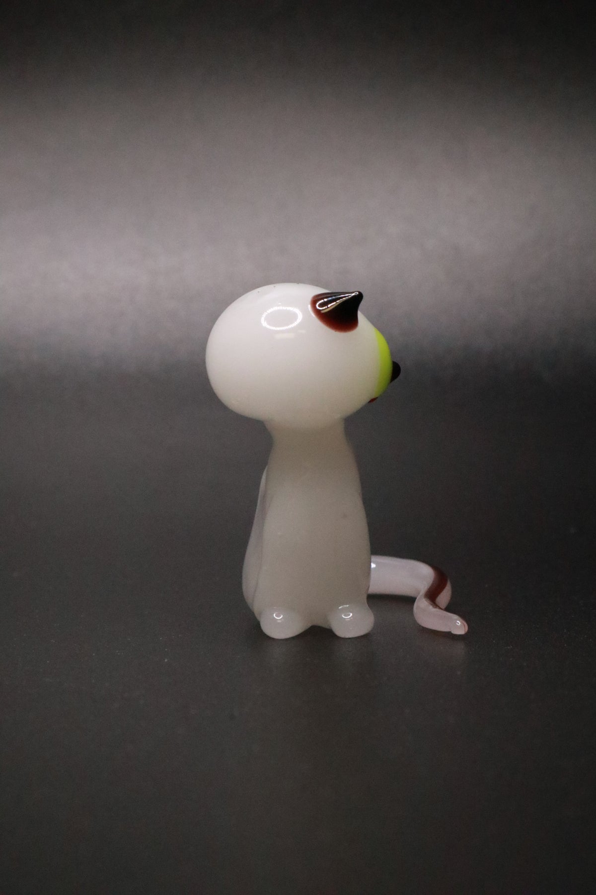 VINTAGE HAND BLOWN ART GLASS MINI CAT