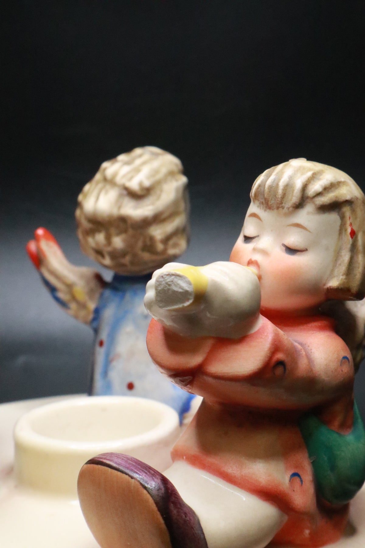VINTAGE GOEBEL M J HUMMEL "HERALD ANGELS" CANDLEHOLDER (AS IS)