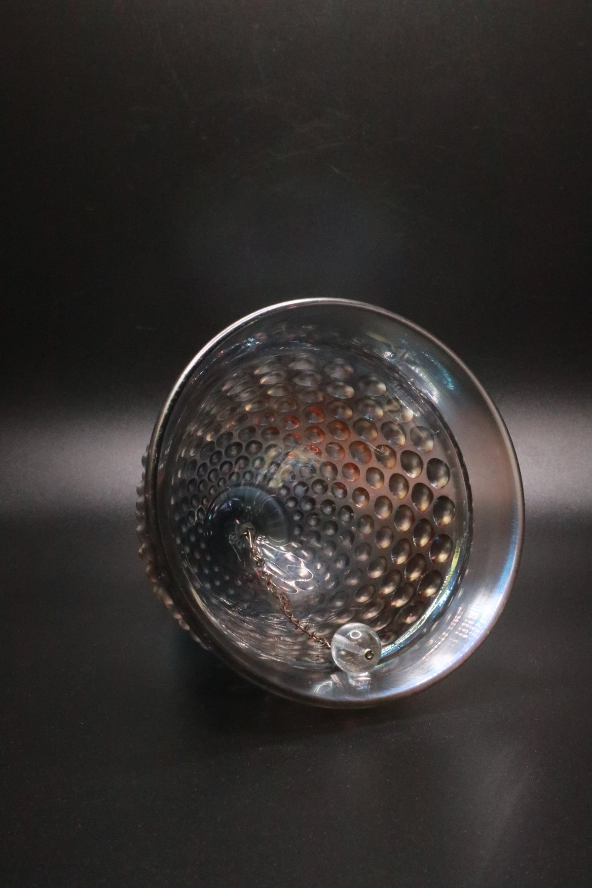 VINTAGE IMPERIAL GLASS IRIDESCENT HOBNAIL CARNIVAL GLASS BELL