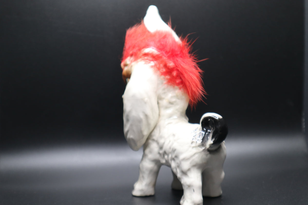 JAPAN DONKEY RED FUR MANE LONG EARS FIGURINE
