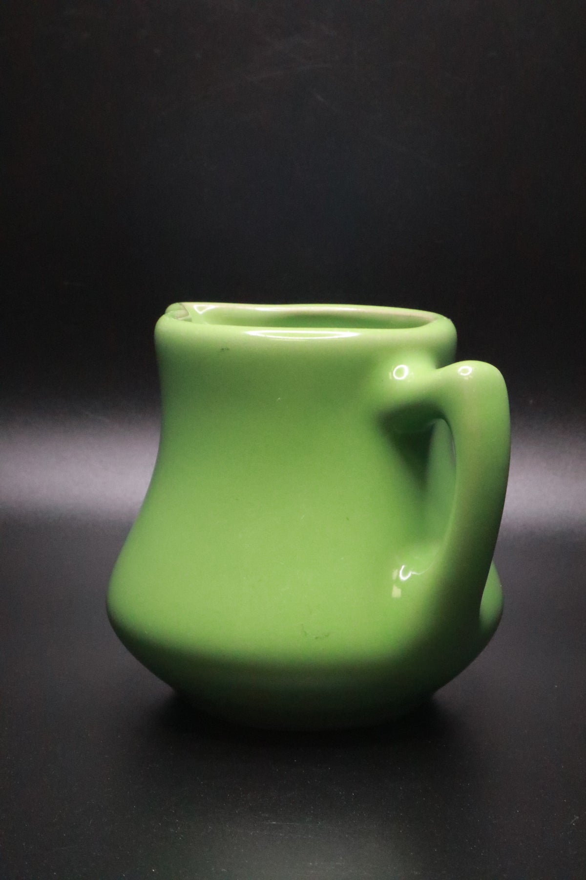 VINTAGE HALL CHINA RESTAURANT WARE POTTERY GREEN CREAMER