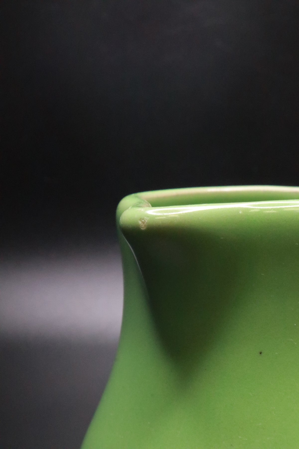 VINTAGE HALL CHINA RESTAURANT WARE POTTERY GREEN CREAMER