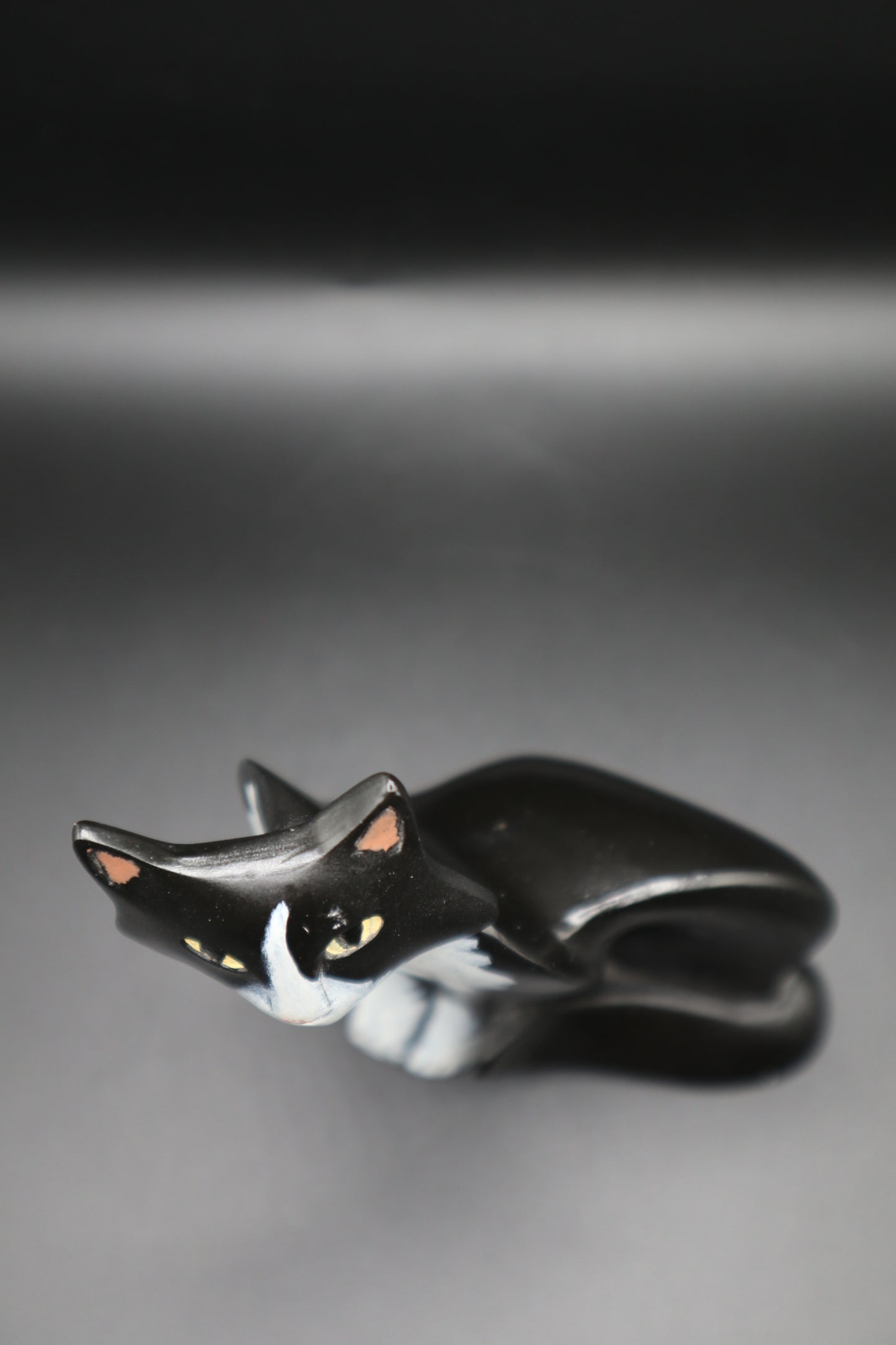 LYNDA PLEET TUXEDO CAT SITTING