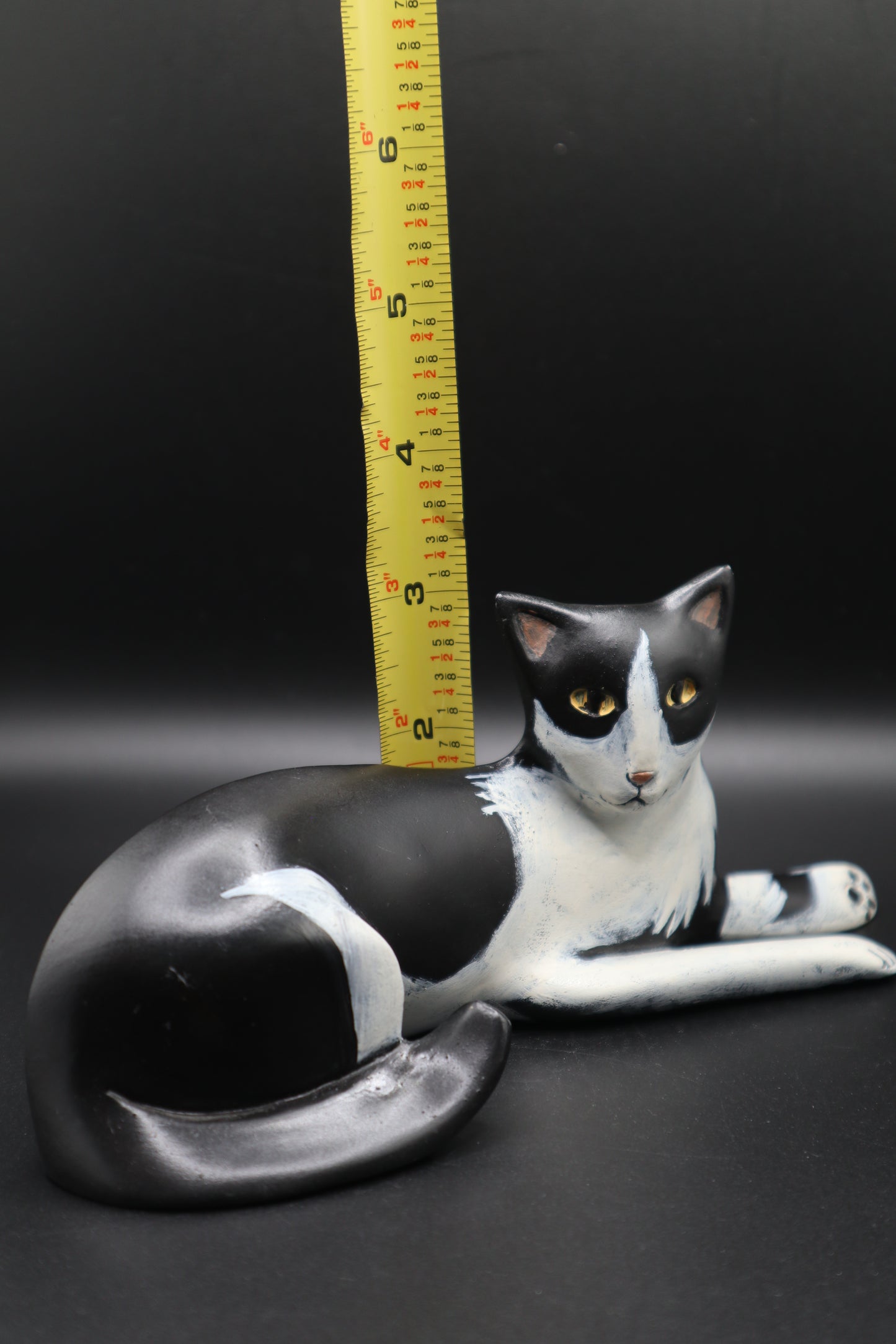 LYNDA PLEET WHITE AND BLACK CAT