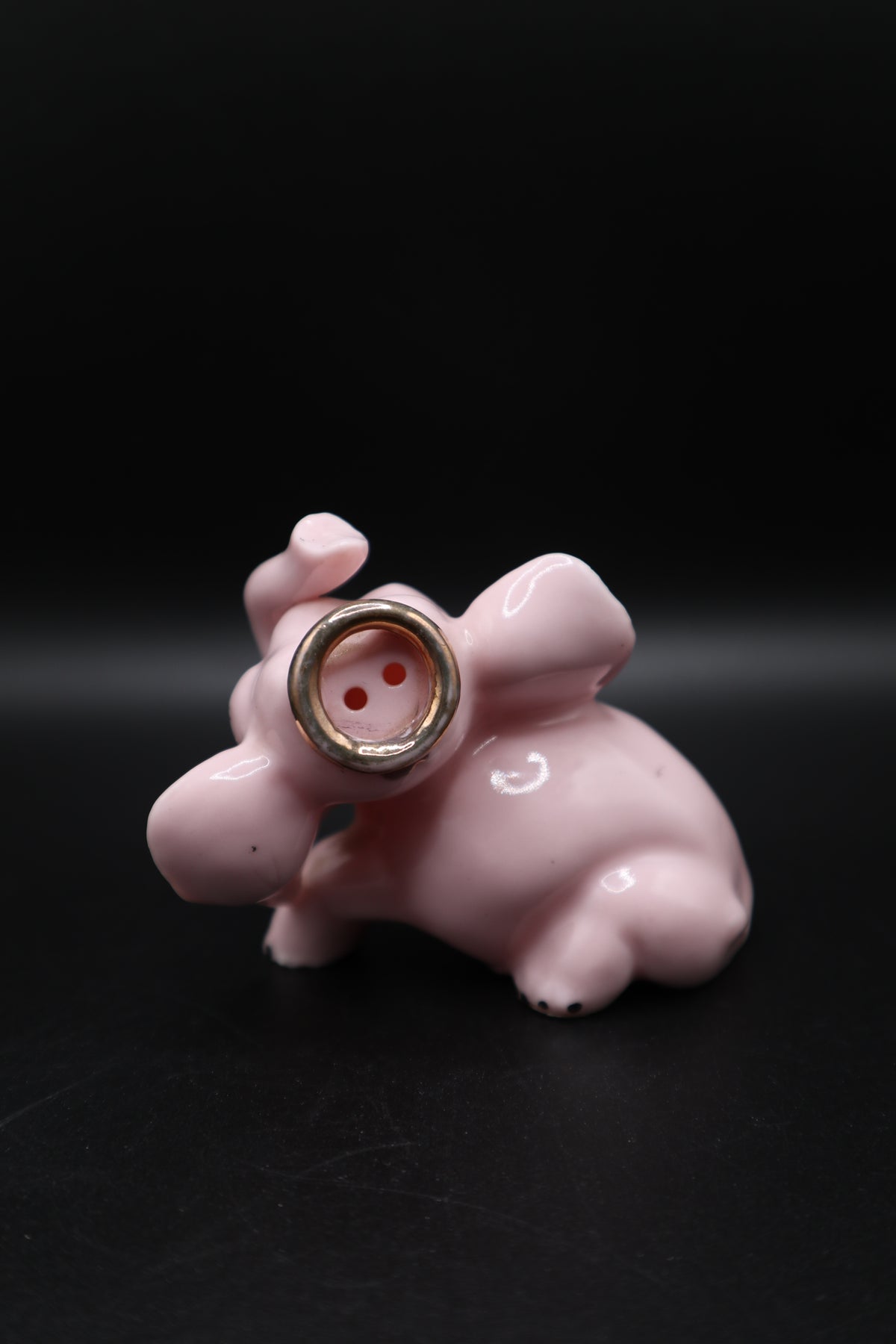 VINTAGE ANTHROMORPHIC PINK ELEPHANT SINGLE SHAKER