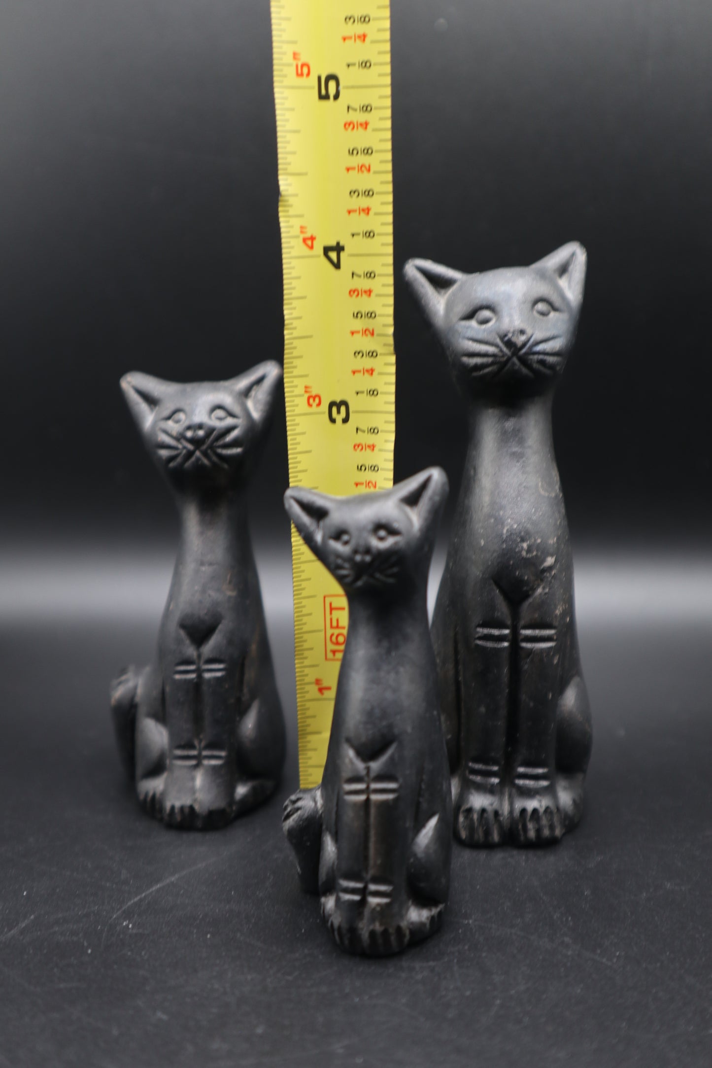 TRIO CLAY CATS