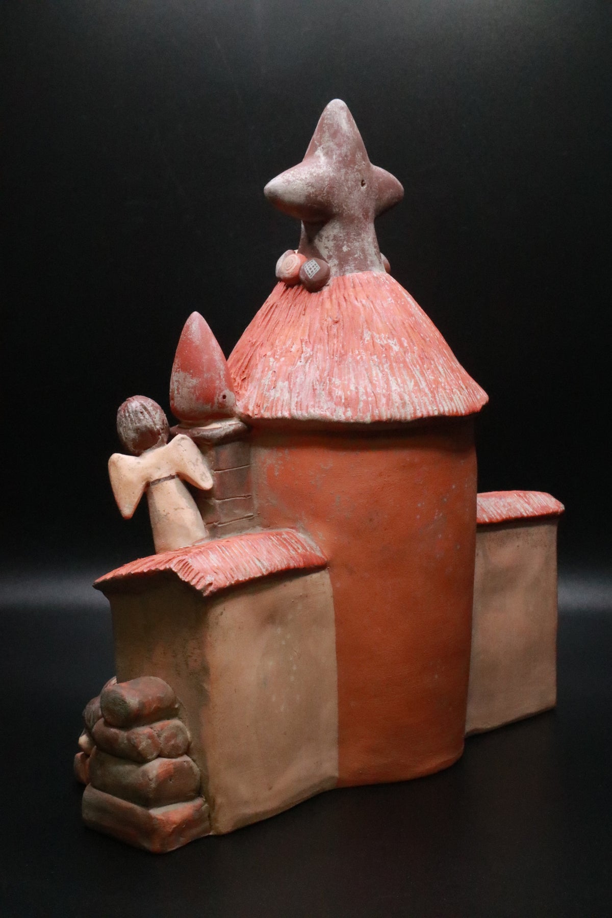 VINTAGE HAND CRAFTED ANDEAN TERRACOTA NATIVITY SCENCE (AS IS)