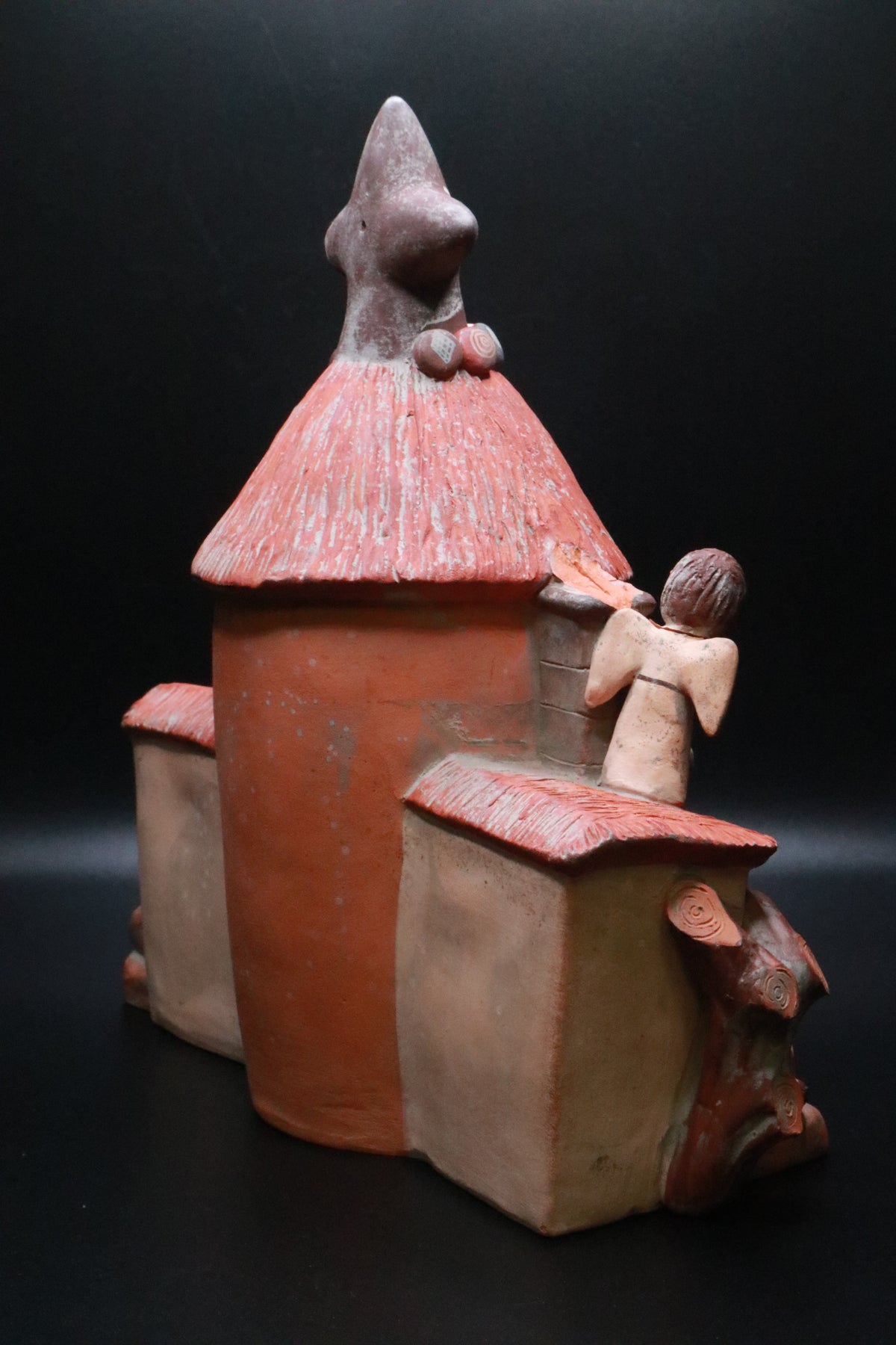 VINTAGE HAND CRAFTED ANDEAN TERRACOTA NATIVITY SCENCE (AS IS)