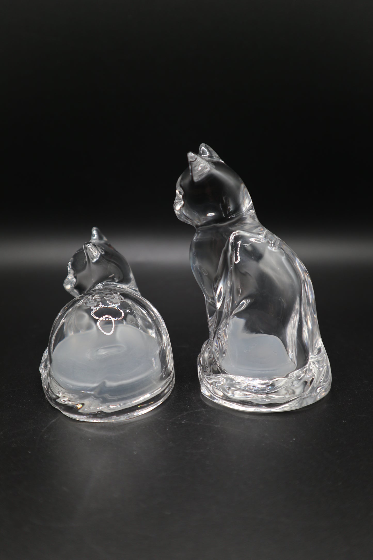 VINTAGE LENOX GLASS CATS SALT AND PEPPER SHAKERS