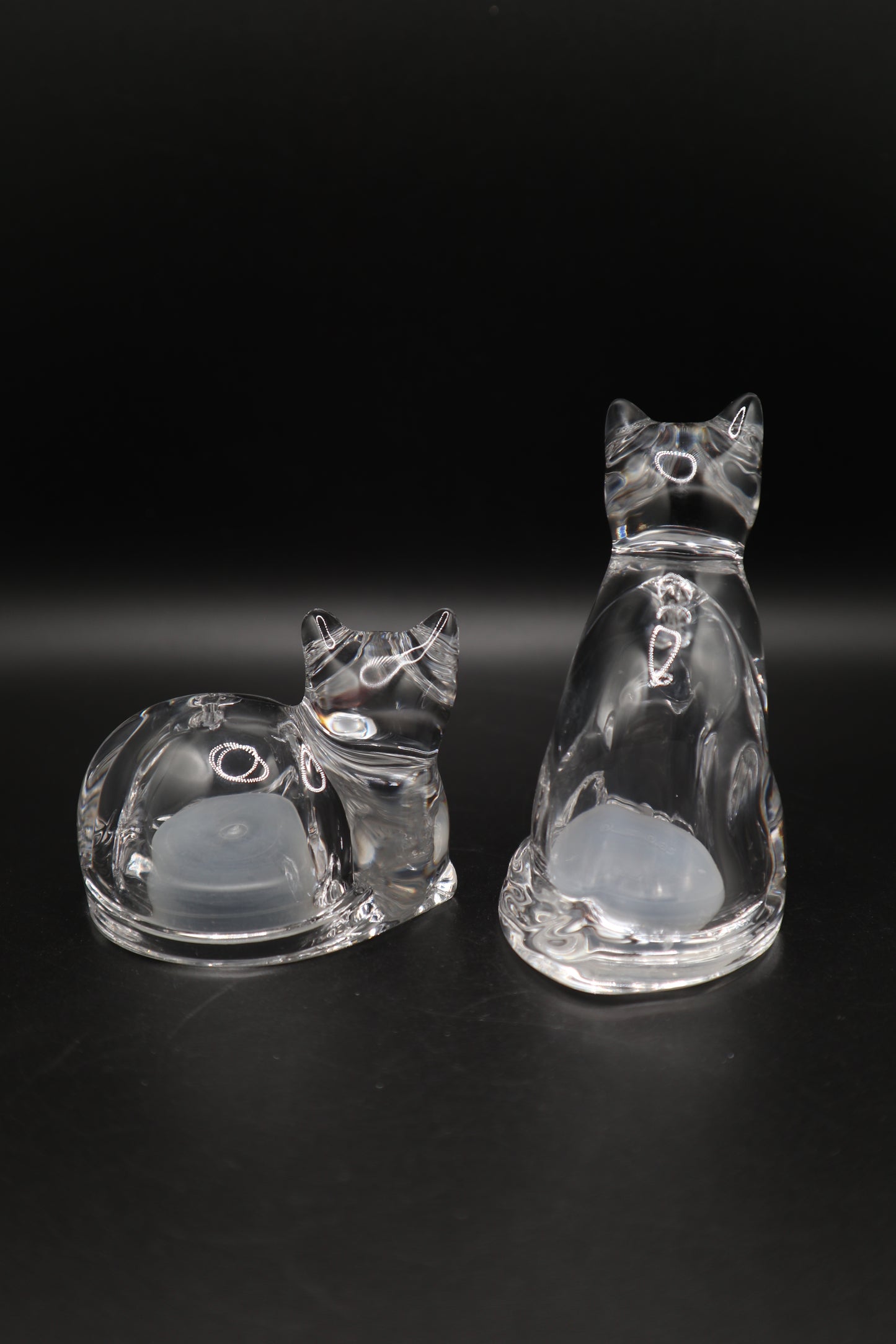 VINTAGE LENOX GLASS CATS SALT AND PEPPER SHAKERS