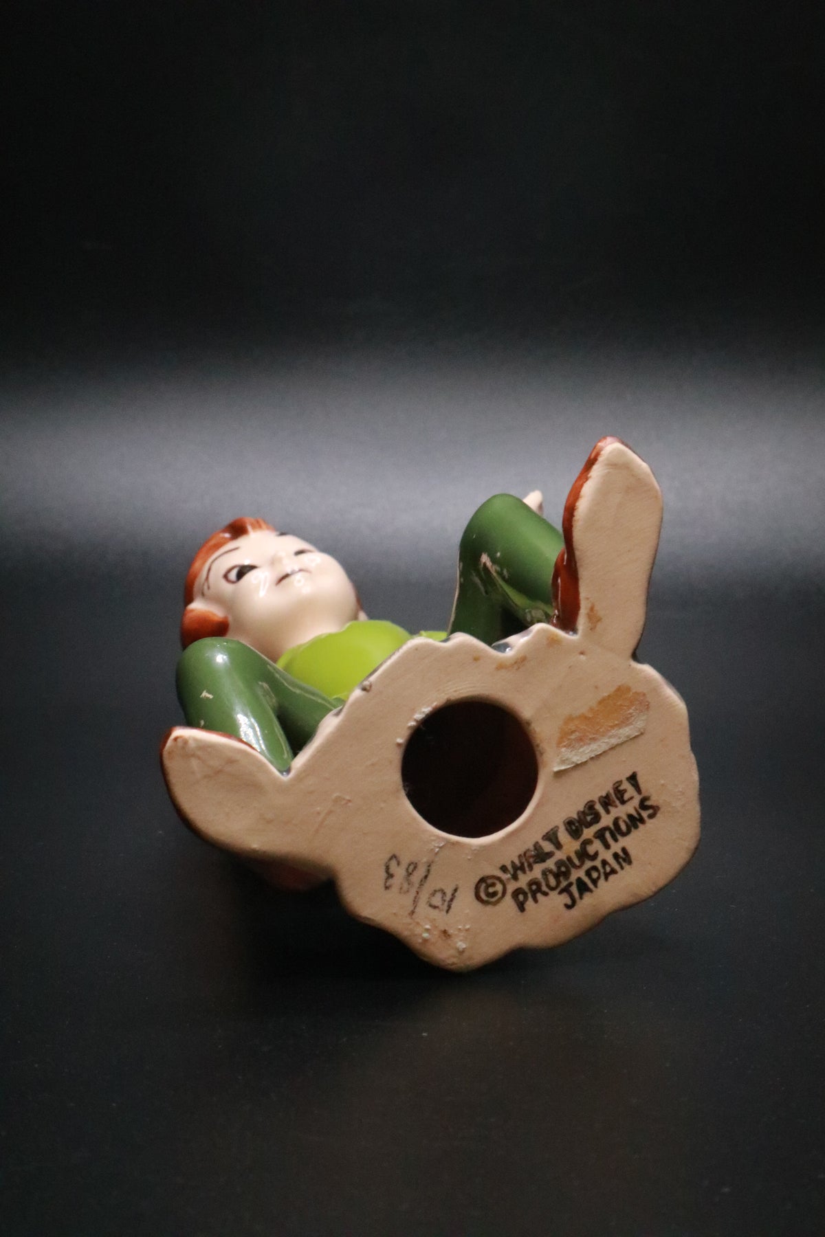 VINTAGE WALT DISNEY PRODUCTIONS JAPAN PETER PAN CERAMIC FIGURINE