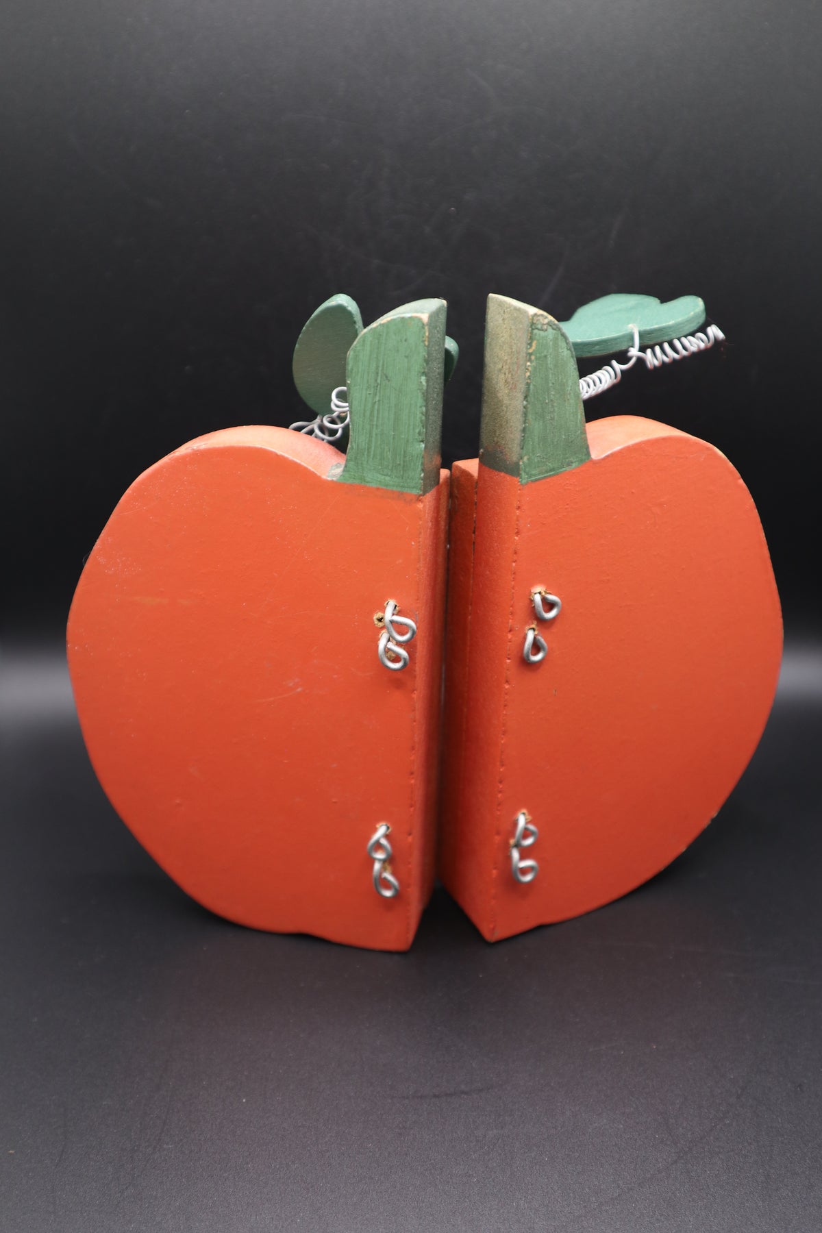 SMALL WOODEN PUMPKIN DECOR