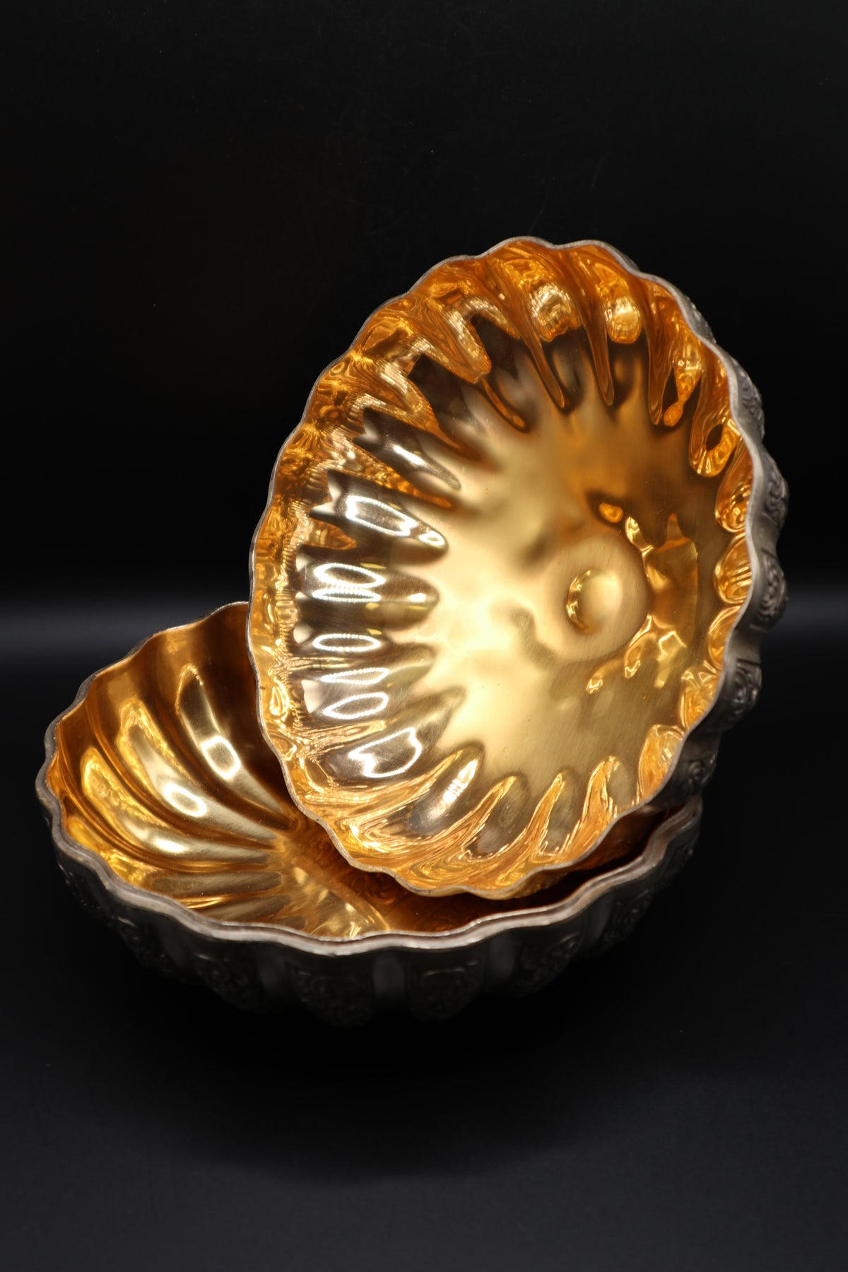 VINTAGE JAPAN SILVER PLATED PUMPKIN CANDY DISH