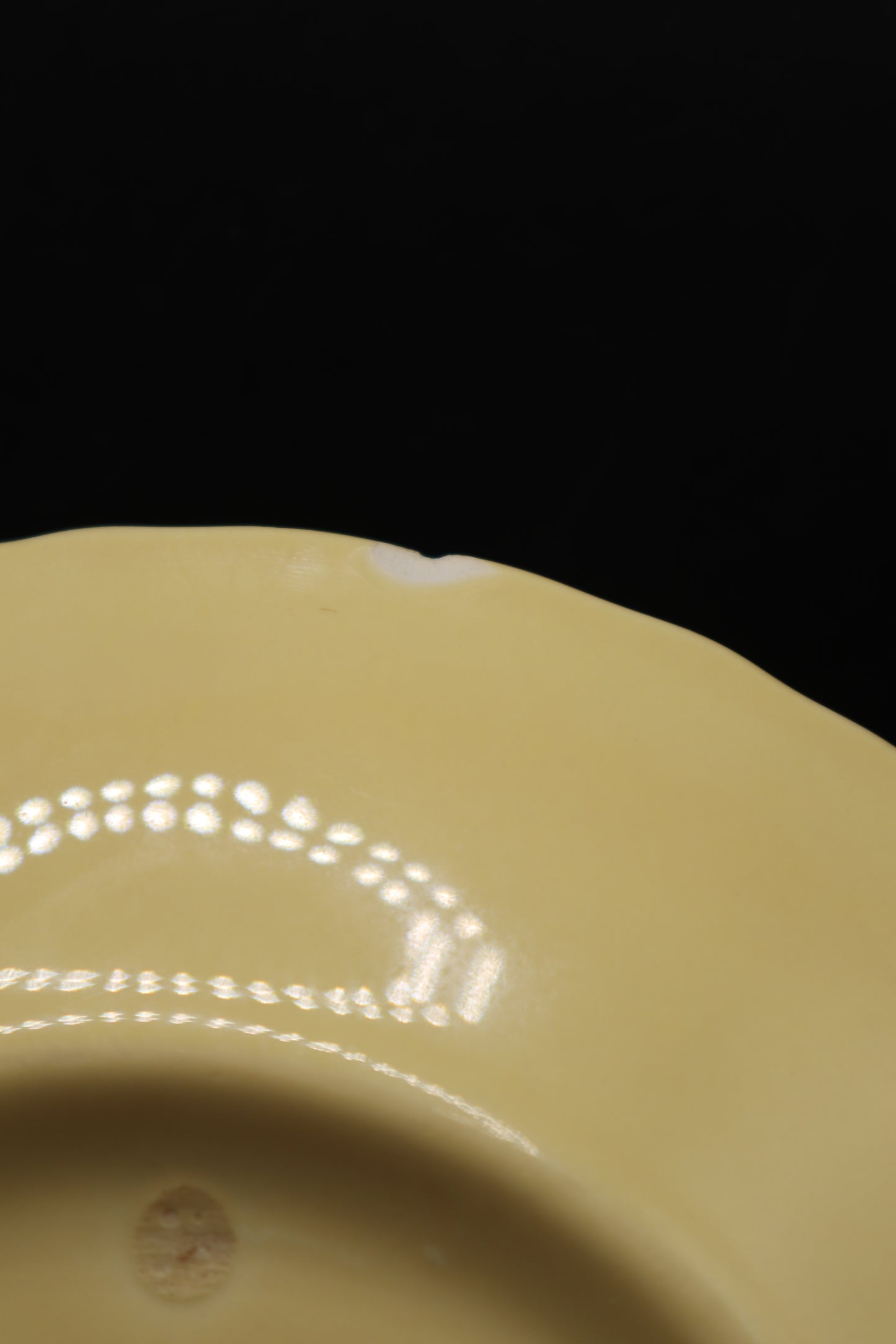 FRANCISCAN CORONADO GLOSSY YELLOW GRAY BOWL WITH ATTACHED UNDER PLATE