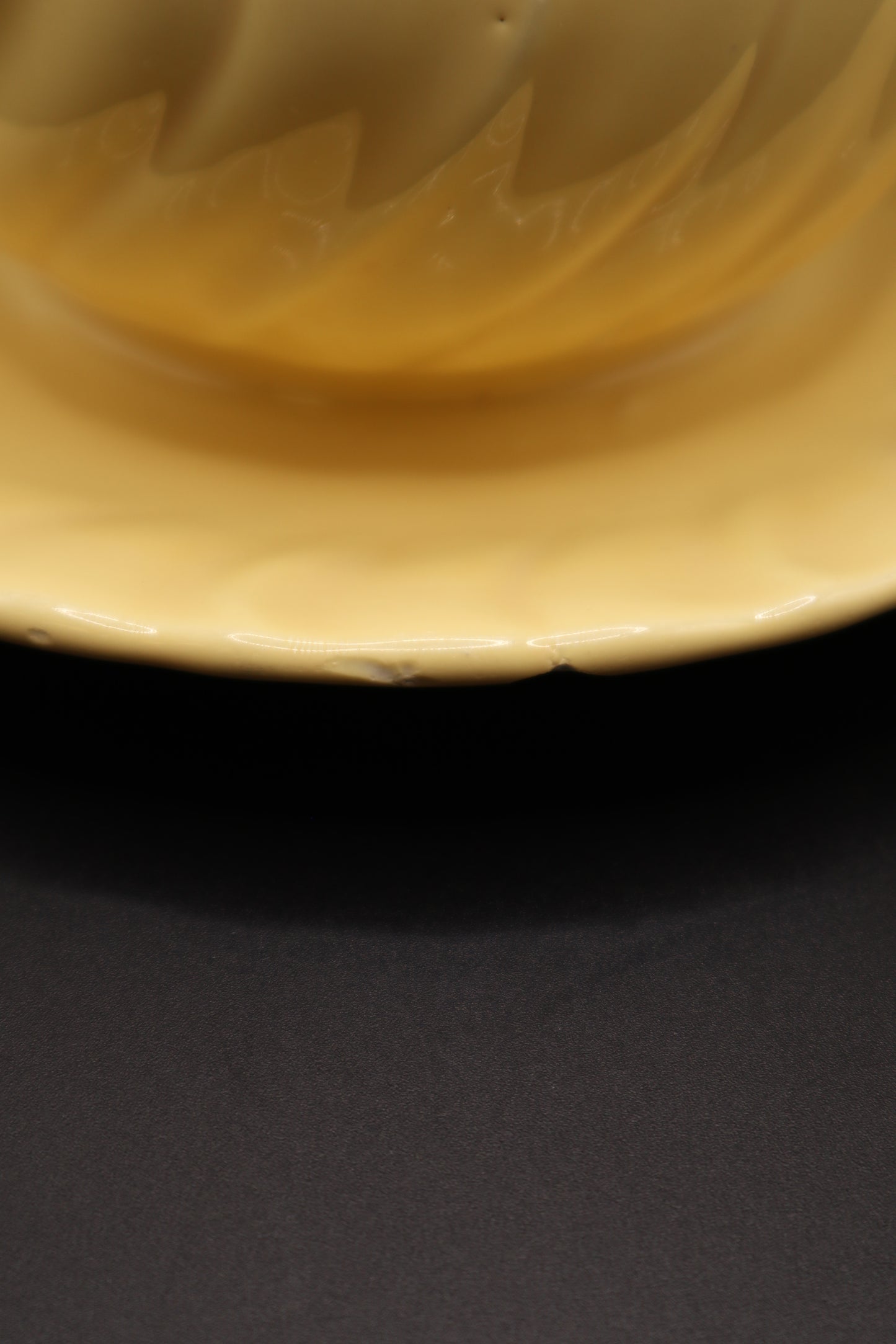 FRANCISCAN CORONADO GLOSSY YELLOW GRAY BOWL WITH ATTACHED UNDER PLATE
