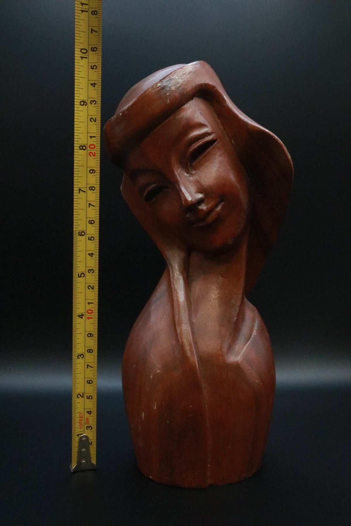 VINTAGE CARVED WOOD MADONNA