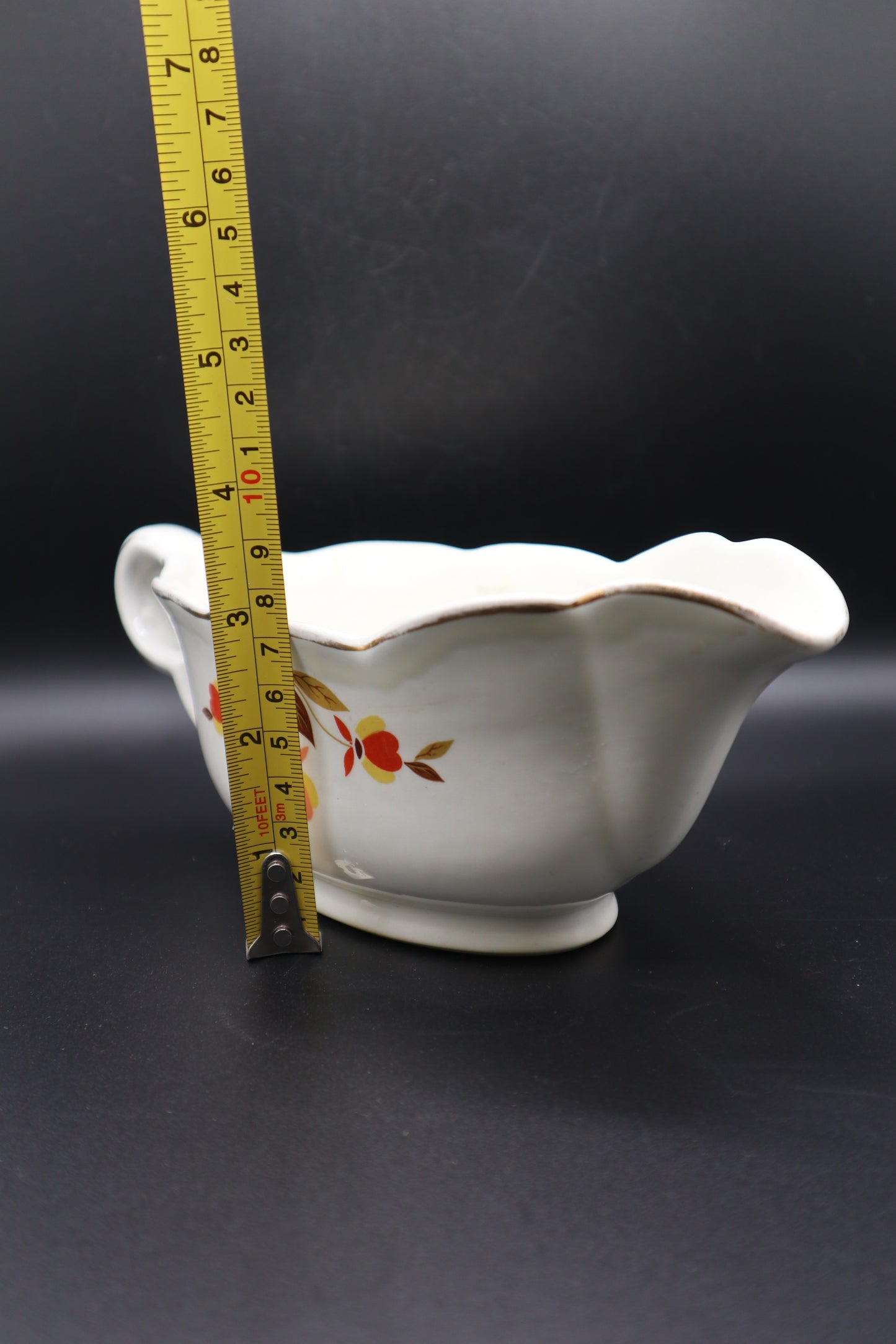 VINTAGE HALLS SUPERIOR GRAVY BOAT IN AUTUMN LEAF