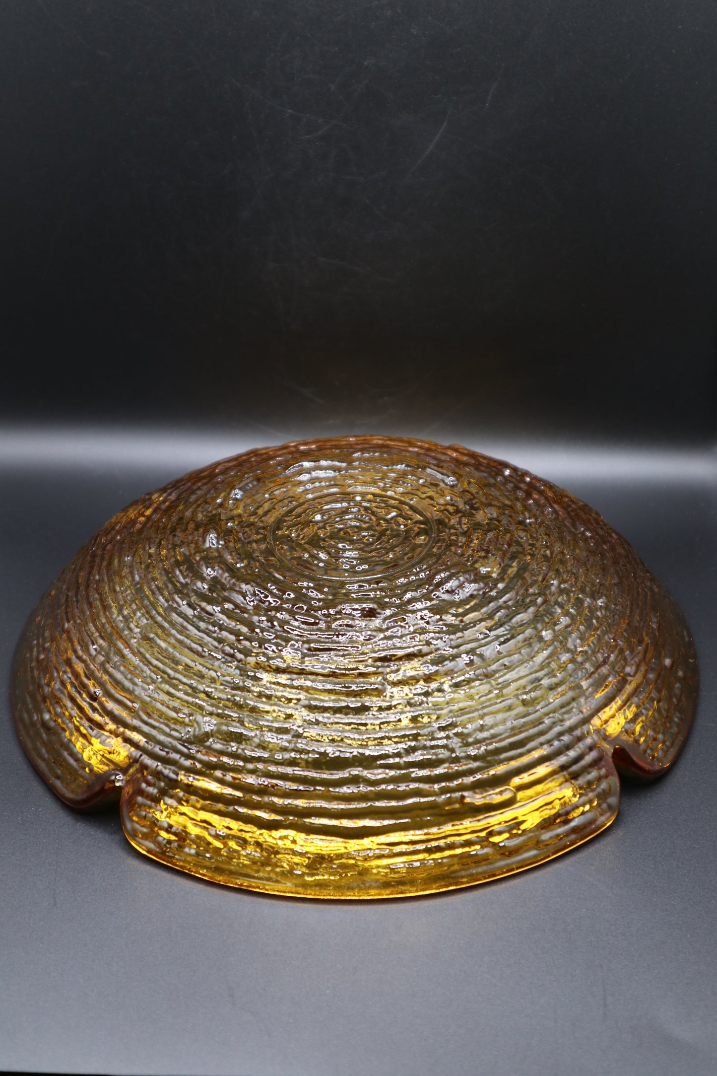 MCM ANCHOR HOCKING SORENO GOLD ASHTRAY