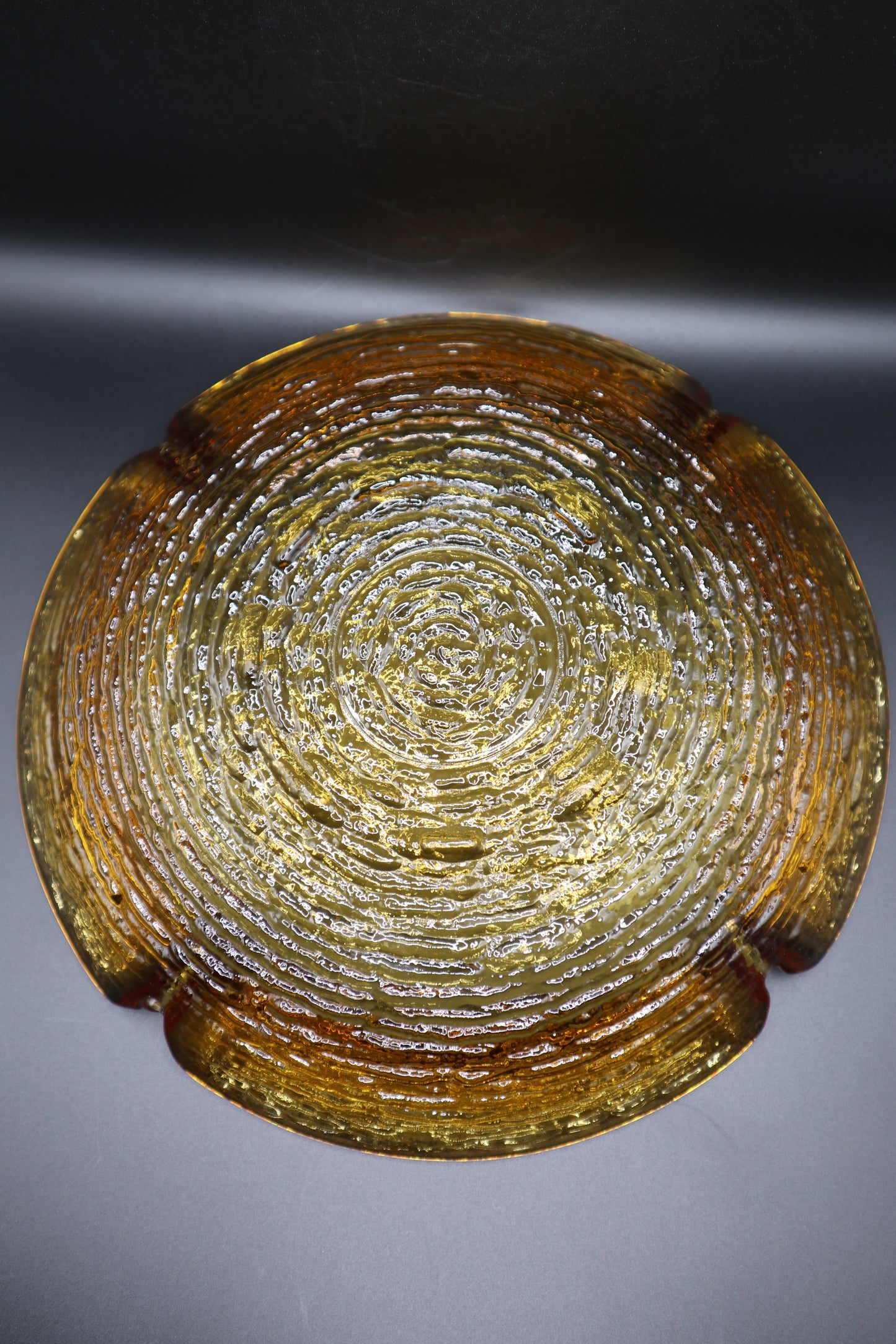 MCM ANCHOR HOCKING SORENO GOLD ASHTRAY