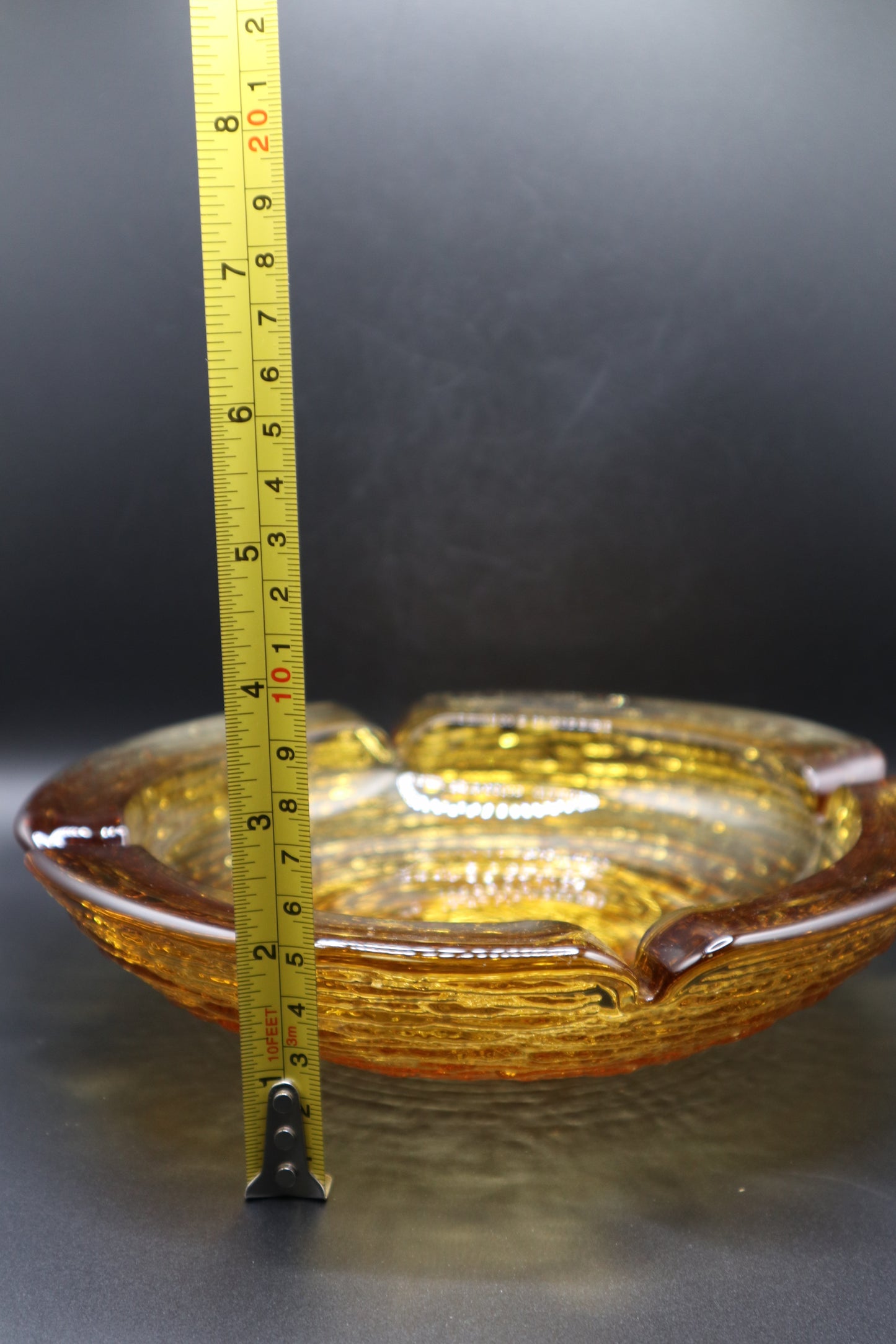 MCM ANCHOR HOCKING SORENO GOLD ASHTRAY