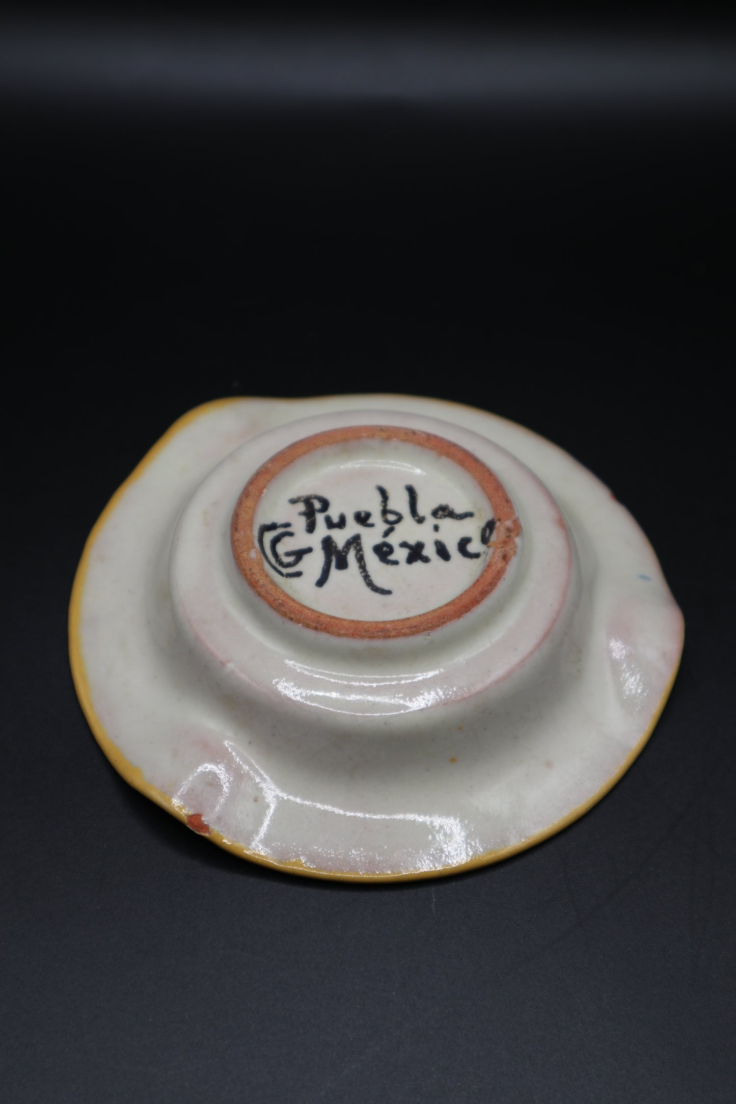 HAND PAINTED CERAMIC ASHTRAY