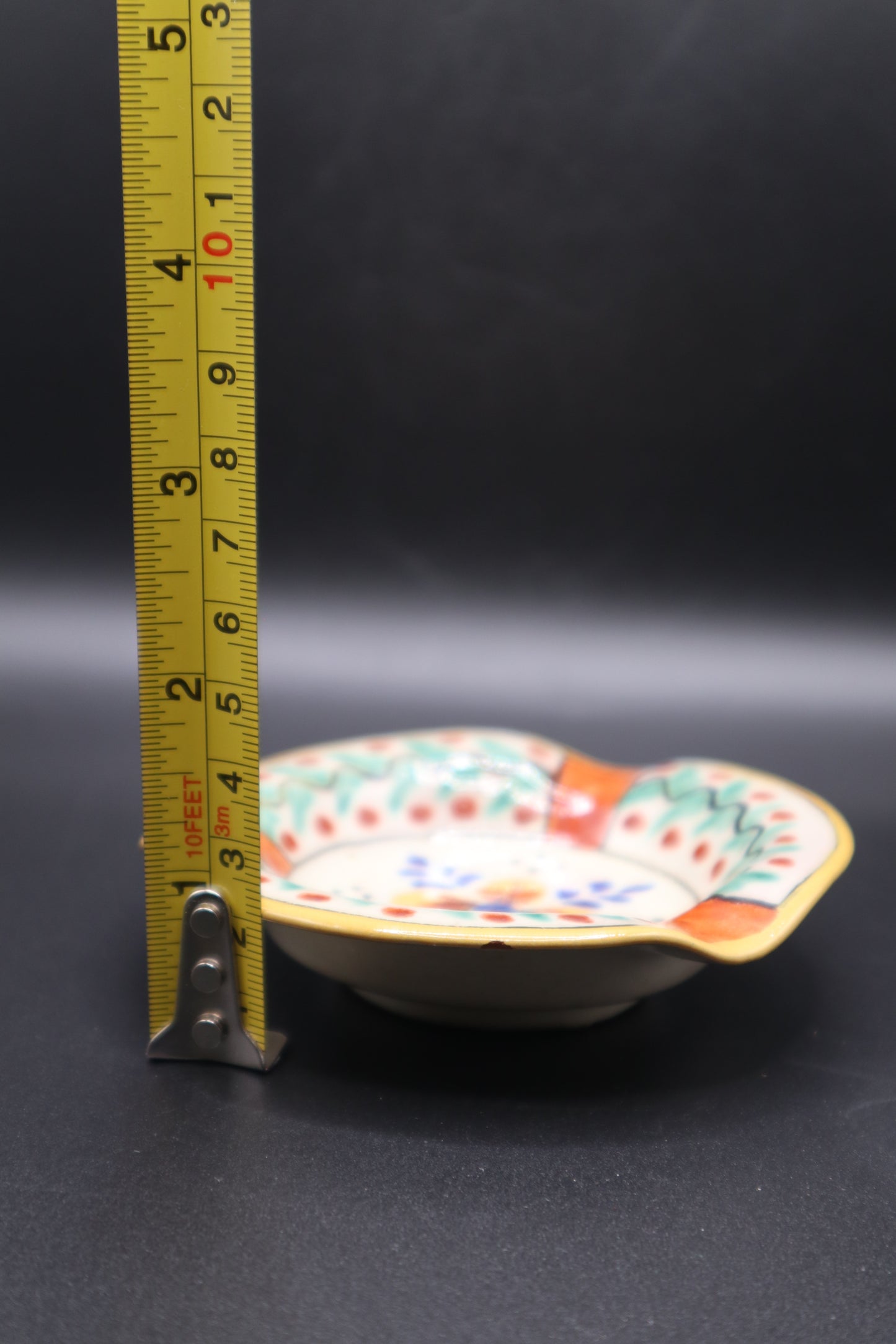 HAND PAINTED CERAMIC ASHTRAY