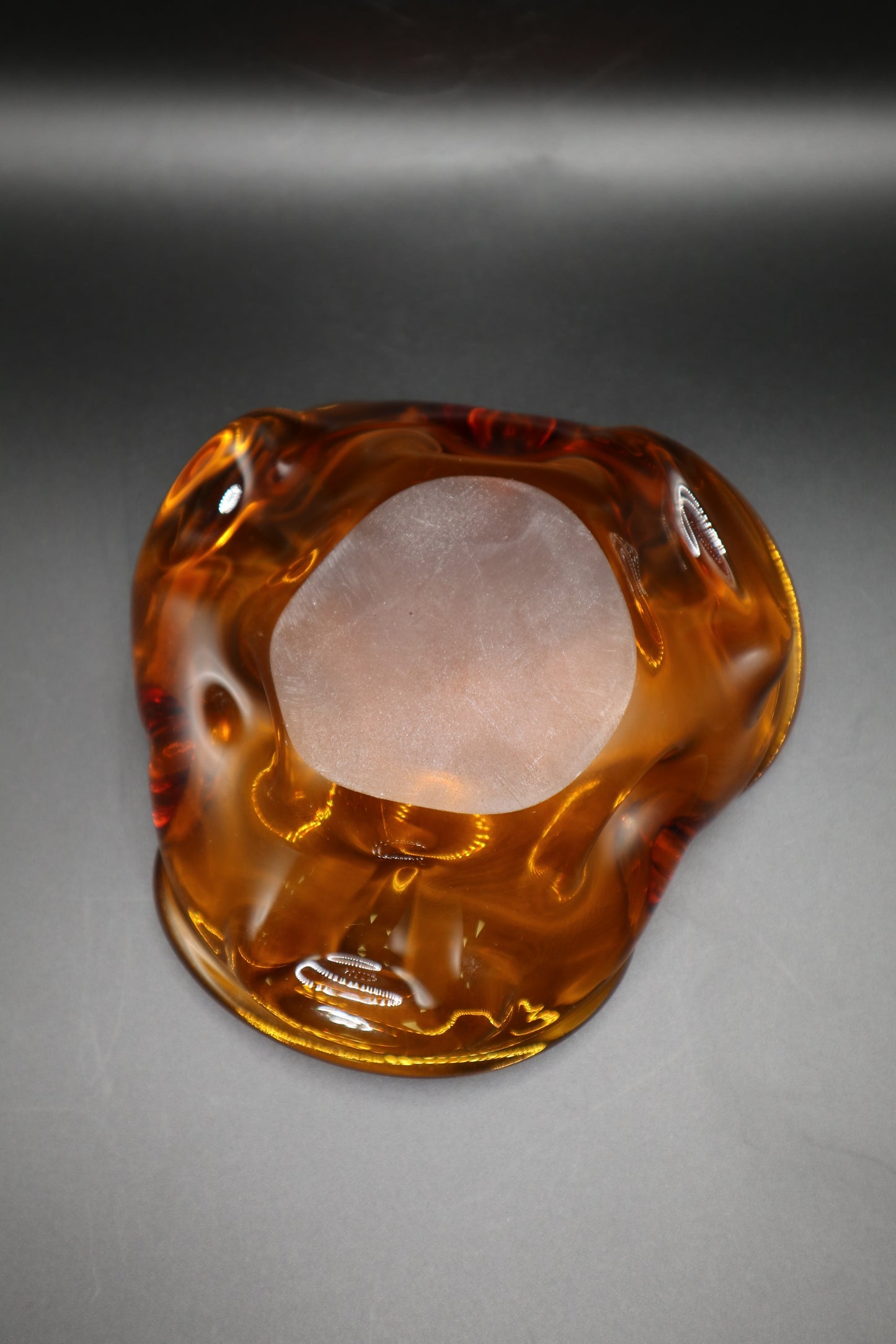 MCM AMBER GLASS MURANO ASHTRAY