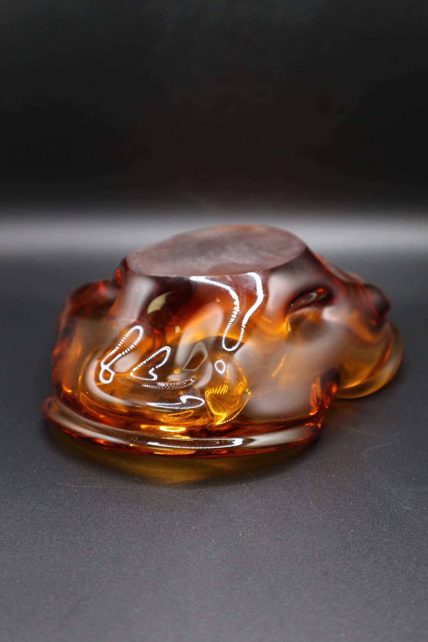 MCM AMBER GLASS MURANO ASHTRAY
