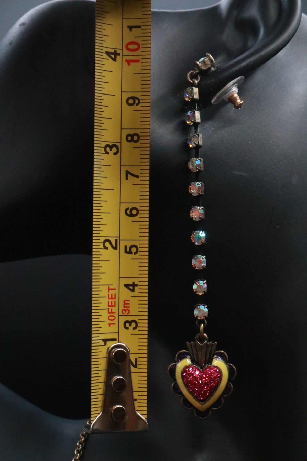VINTAGE BETSEY JOHNSON SKELETON SKULL EARRINGS AND NECKLACE SET