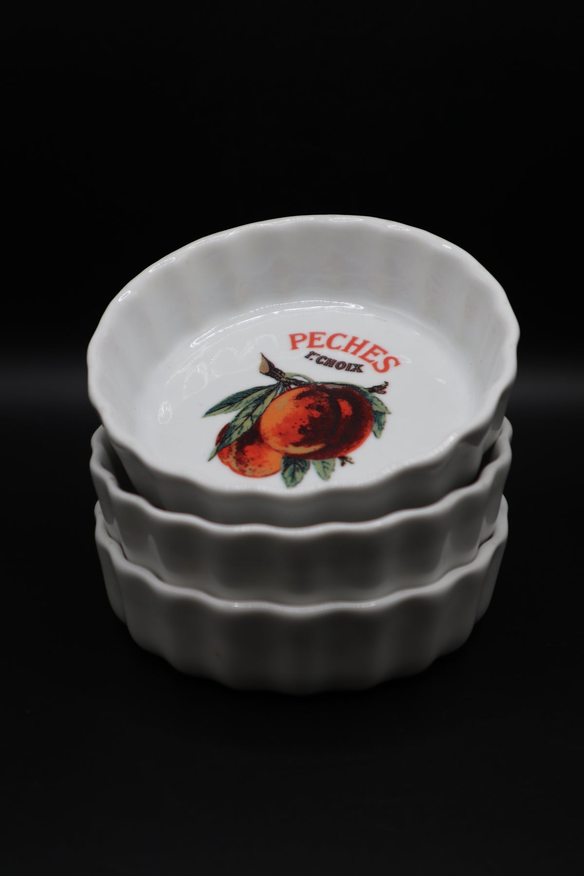 WILLIAMS SONOMA HARVEST MARKET RAMEKINS MADE IN ITALY SET OF 3