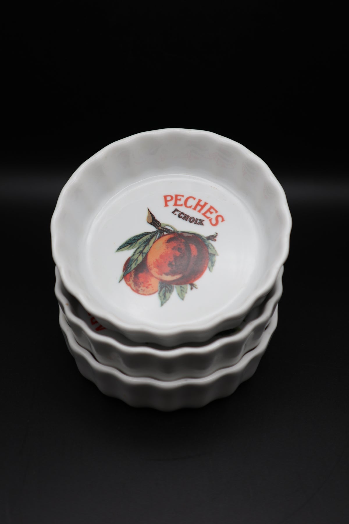 WILLIAMS SONOMA HARVEST MARKET RAMEKINS MADE IN ITALY SET OF 3