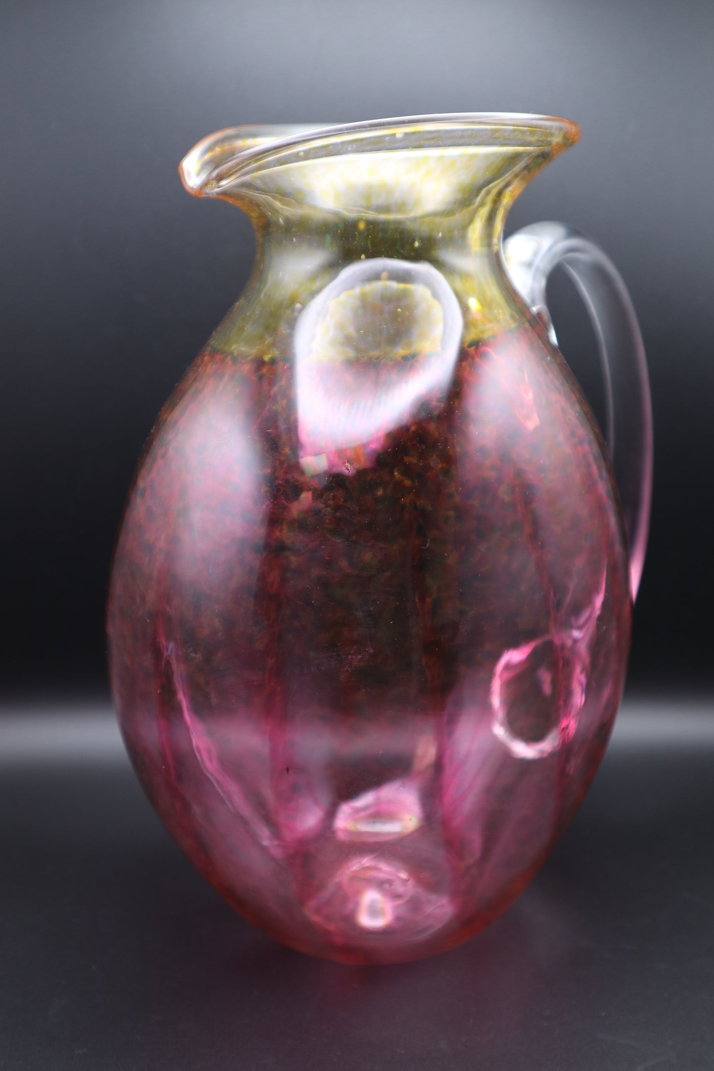 ROBIN SMITH & JEFF WALKER MELTING POT STUDIO ART GLASS PITCHER