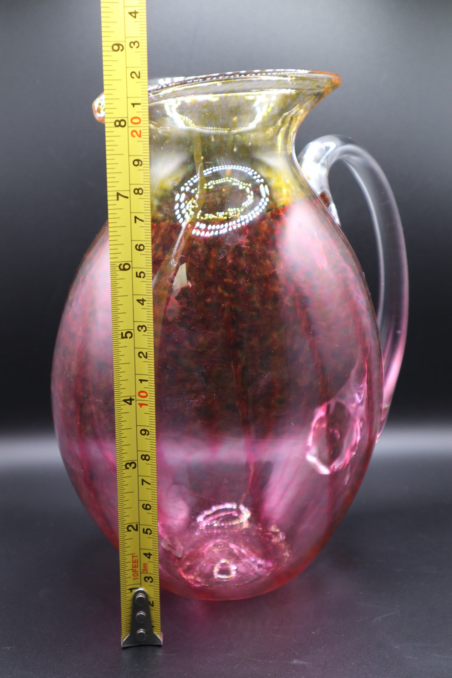 ROBIN SMITH & JEFF WALKER MELTING POT STUDIO ART GLASS PITCHER