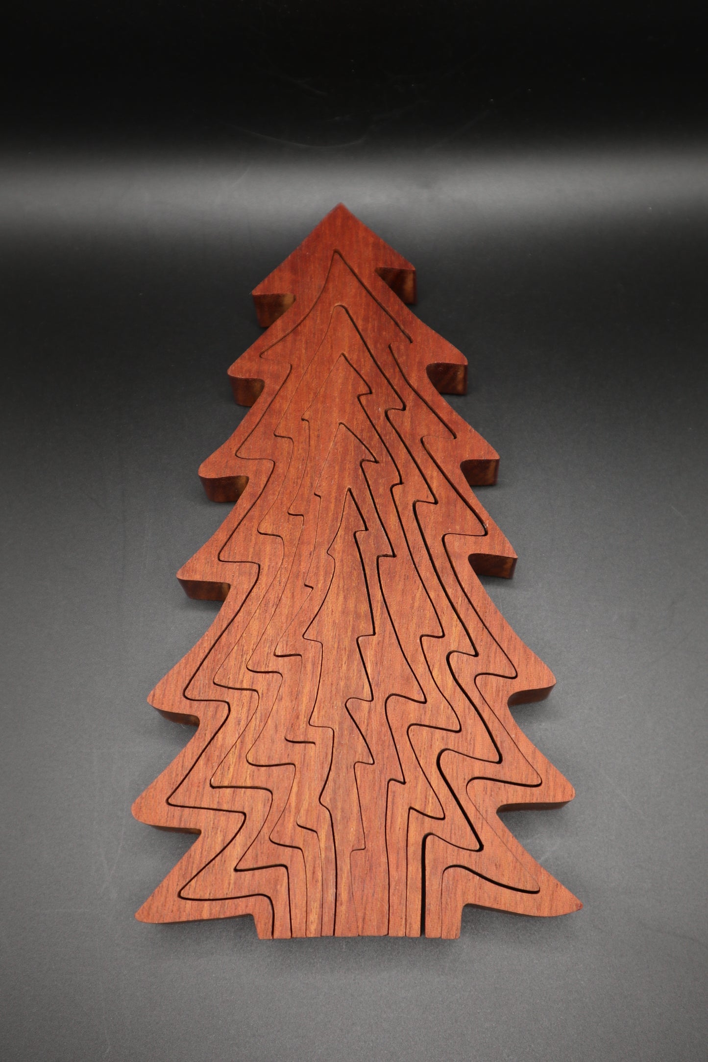 VINTAGE WOODEN COLLAPSIBLE 3D PINE TREE