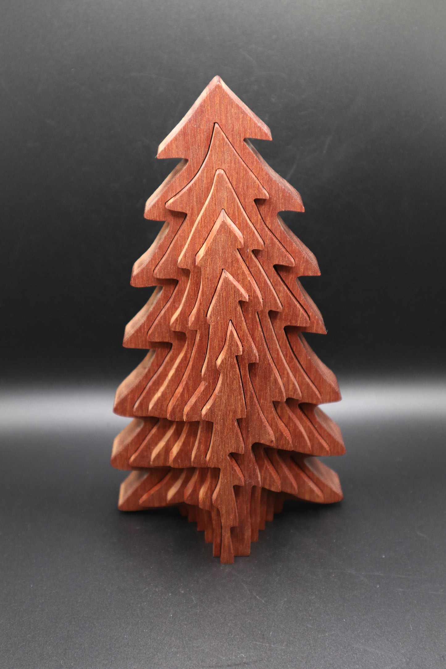 VINTAGE WOODEN COLLAPSIBLE 3D PINE TREE