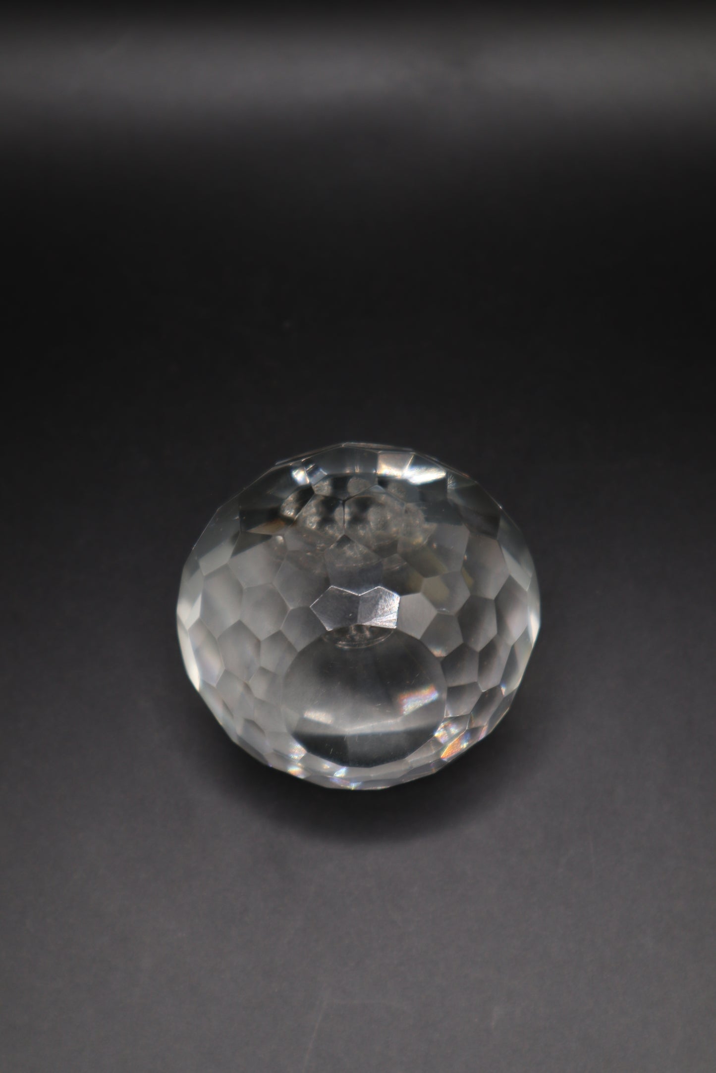 CRYSTAL APPLE ETCHED PAPERWEIGHT