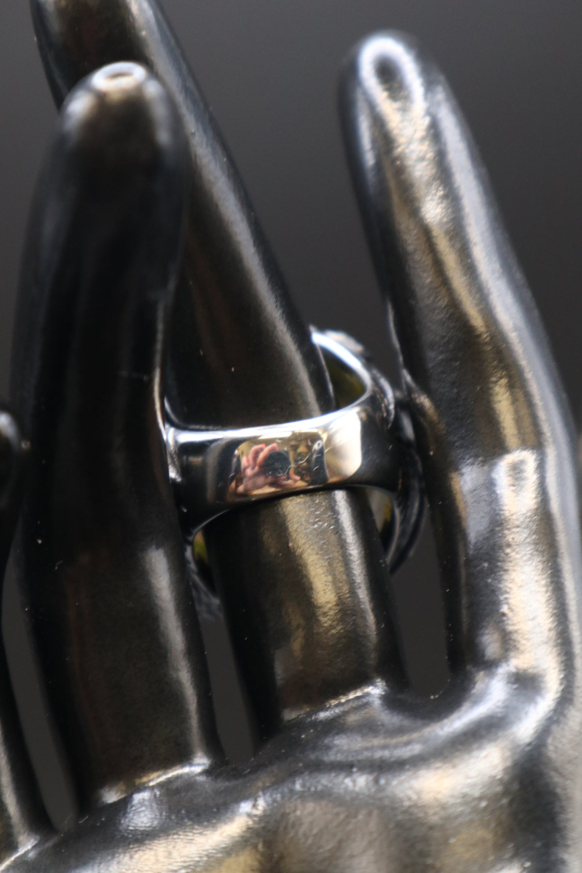 RESIN STAINLESS STEEL DRY FLOWER RING SIZE 7