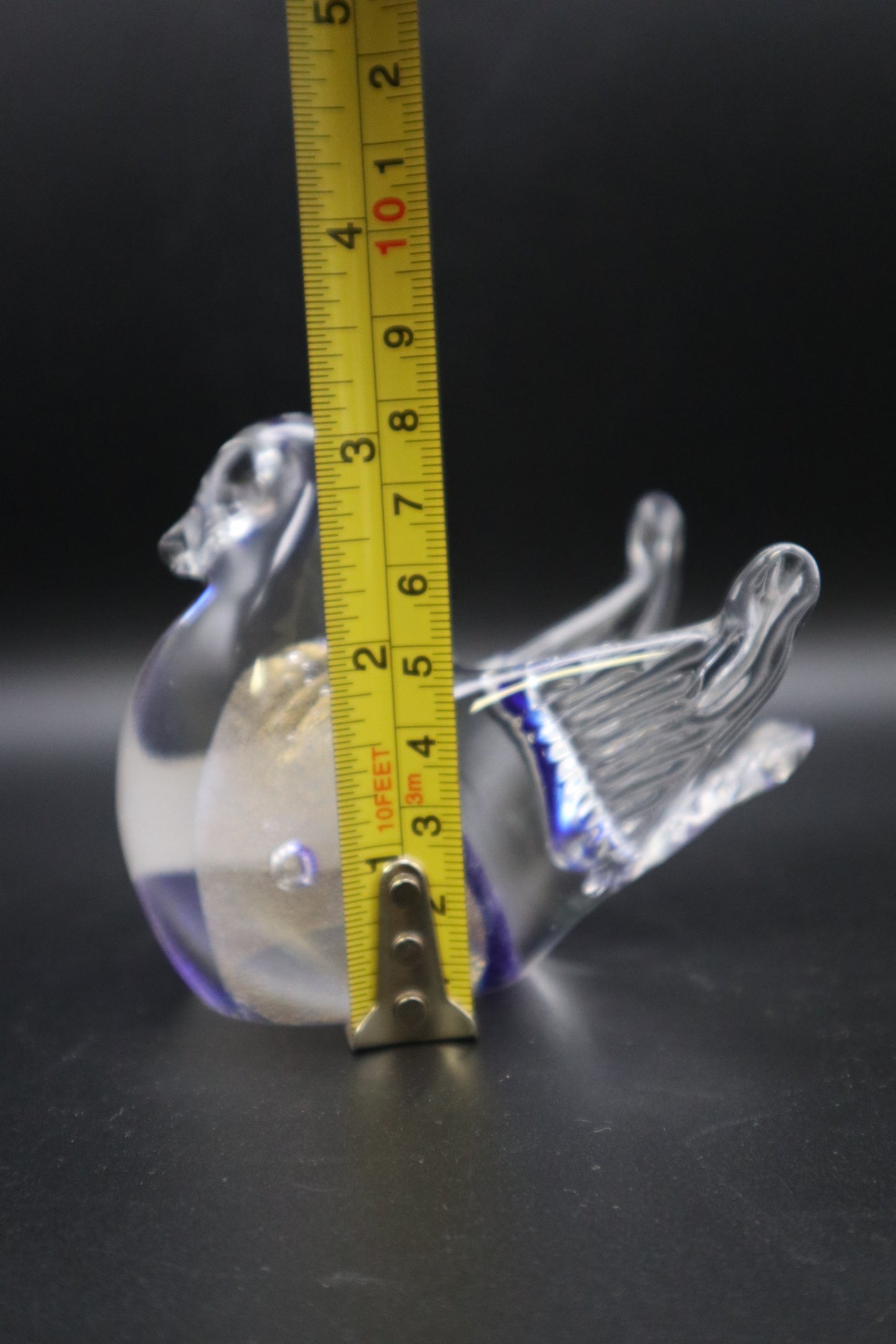 MURANO BLUE/GOLD BIRD PAPERWEIGHT