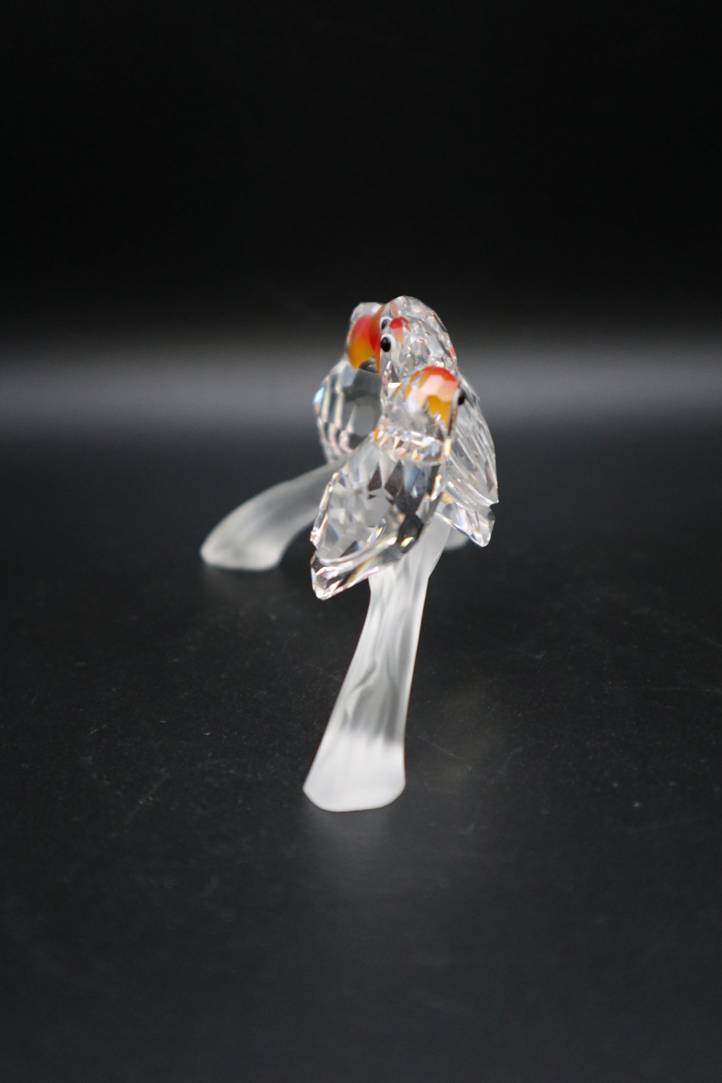 SWAROVSKI BABY LOVE BIRDS ON FROSTED BRANCH