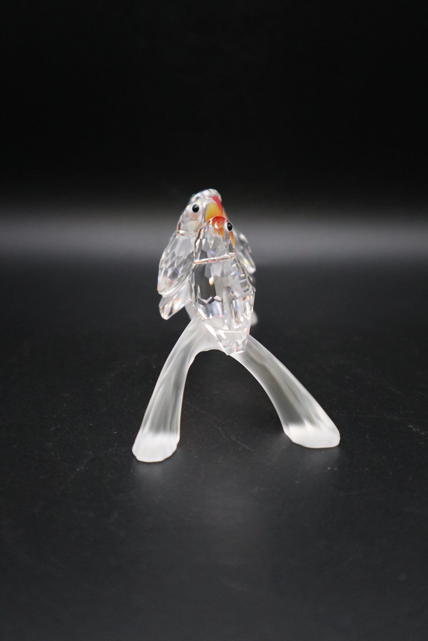 SWAROVSKI BABY LOVE BIRDS ON FROSTED BRANCH
