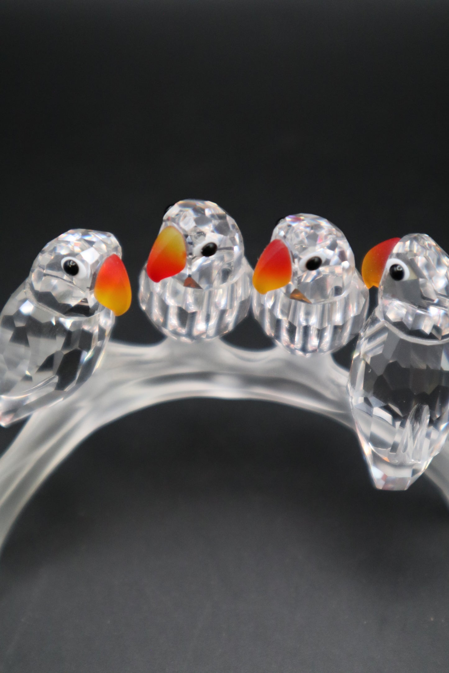 SWAROVSKI BABY LOVE BIRDS ON FROSTED BRANCH