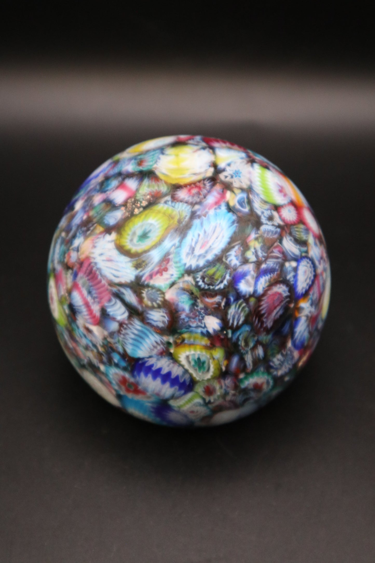 VINTAGE KB MURANO MILEFIORI PAPERWEIGHT