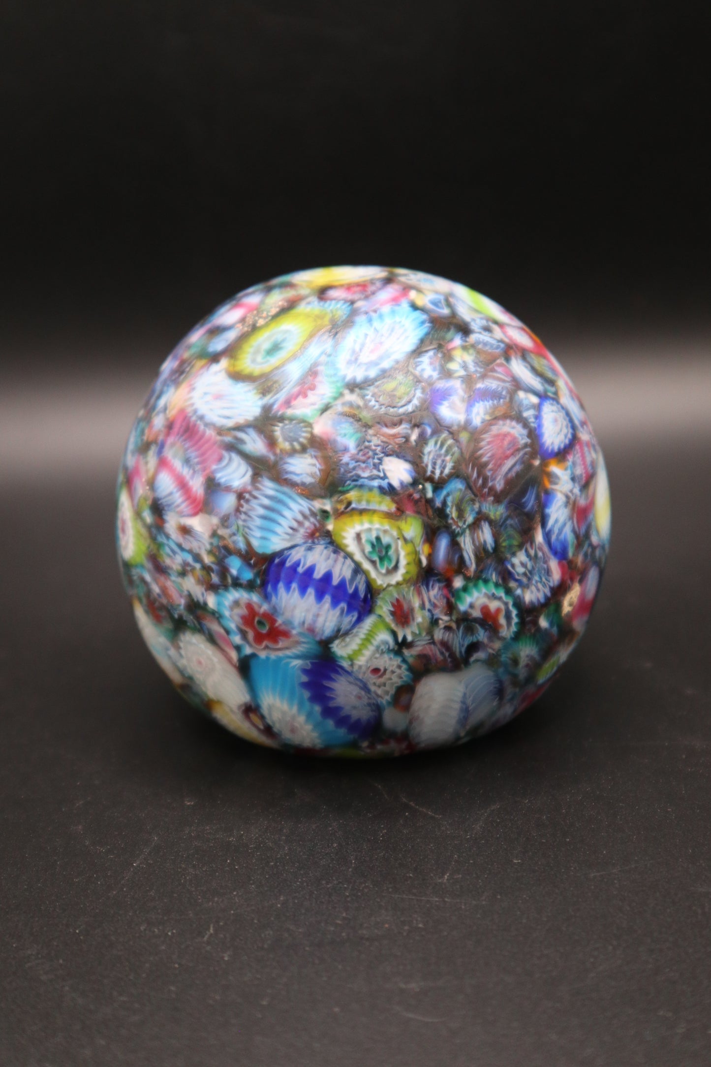 VINTAGE KB MURANO MILEFIORI PAPERWEIGHT