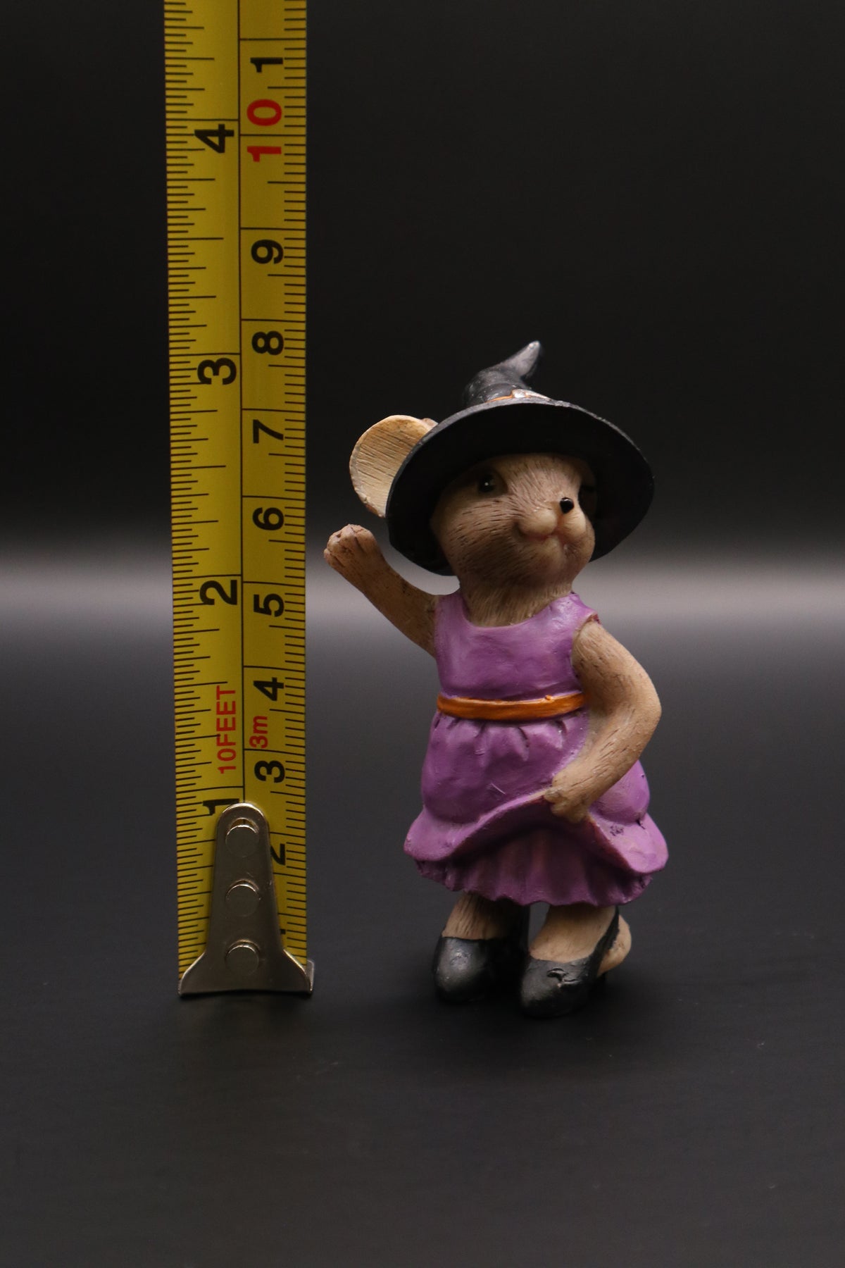 ENESCO TAILS HALLOWEEN WITCH MOUSE FIGURINE