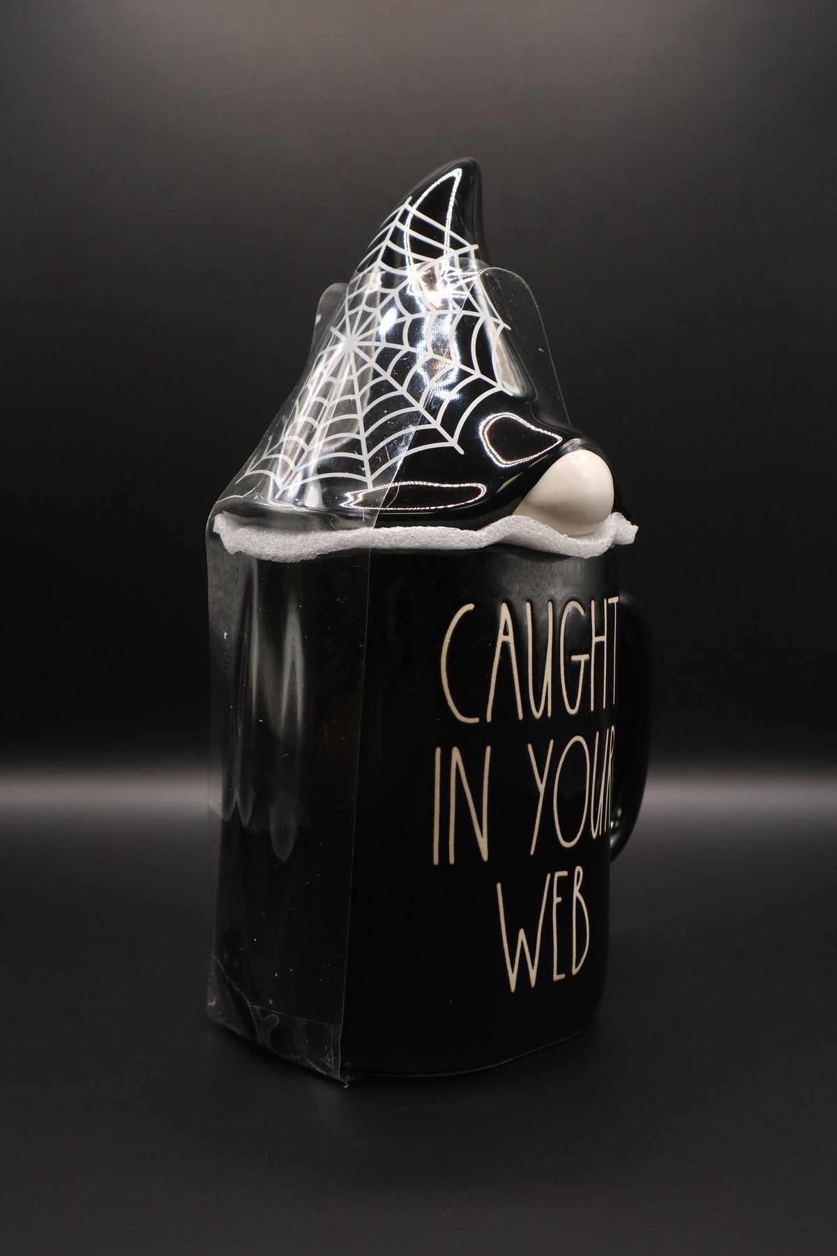RAE DUNN "CAUGHT IN YOUR WEB" HALLOWEEN MUG