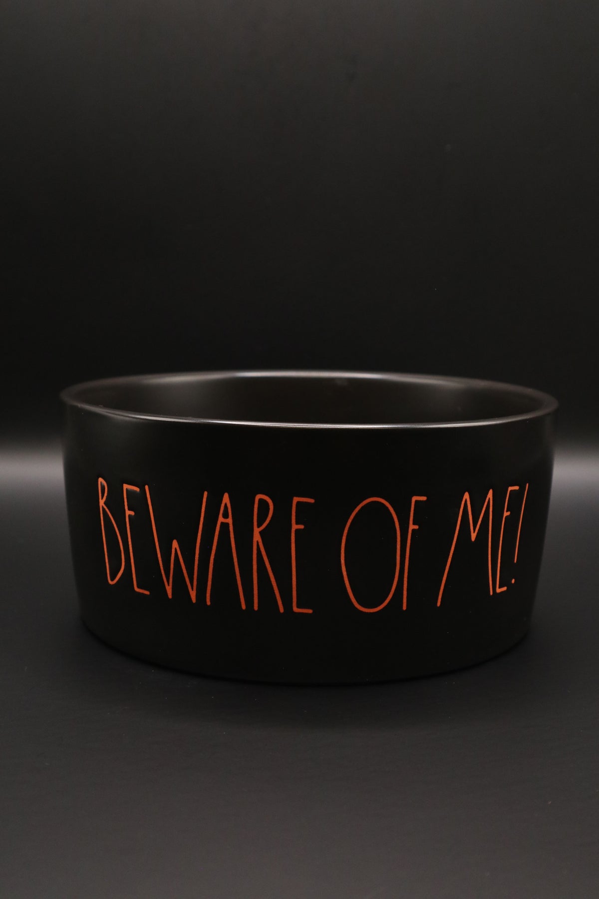 RAE DUNN HALLOWEEN "BEWARE OF ME" DOG BOWL