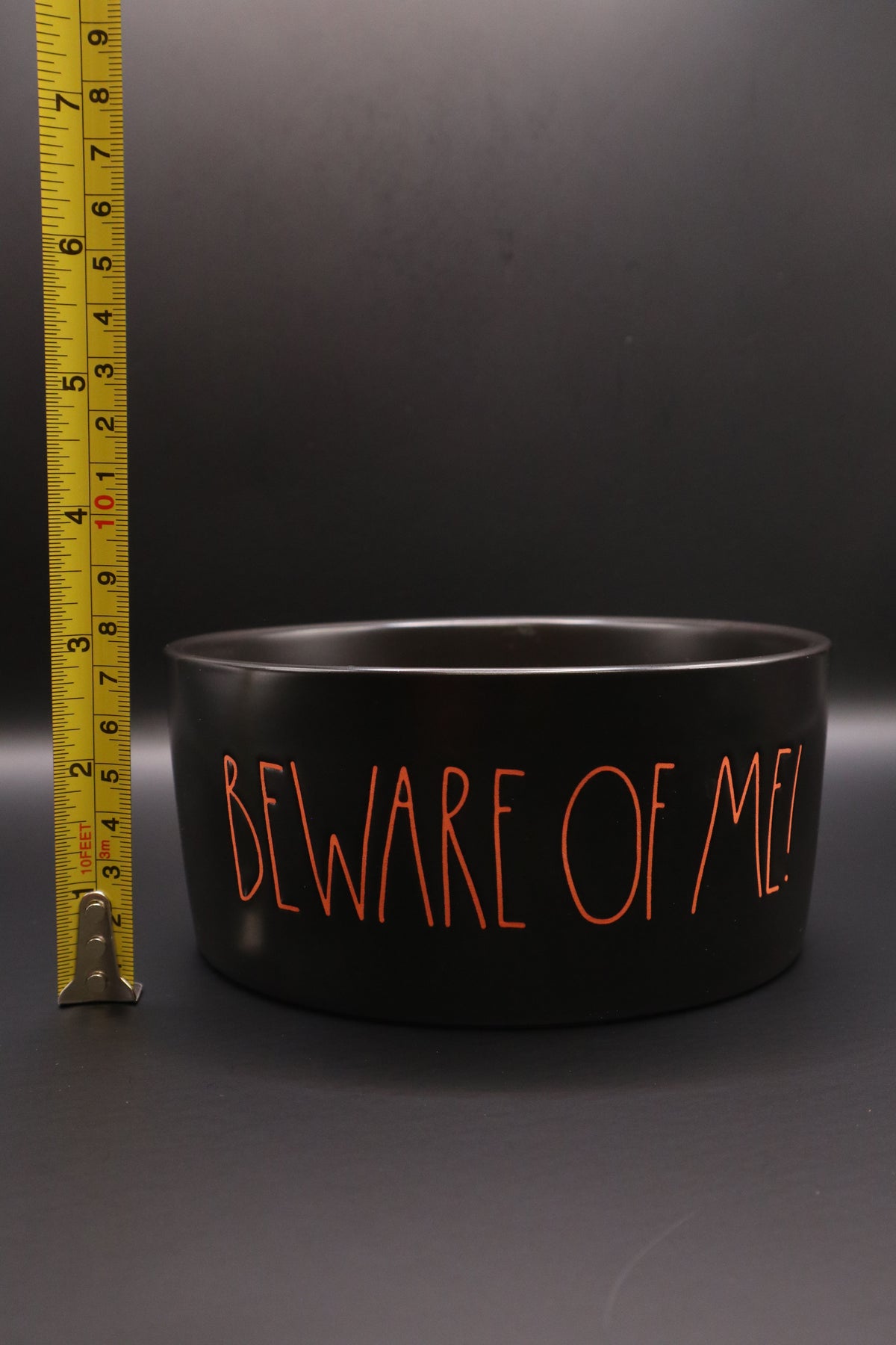 RAE DUNN HALLOWEEN "BEWARE OF ME" DOG BOWL