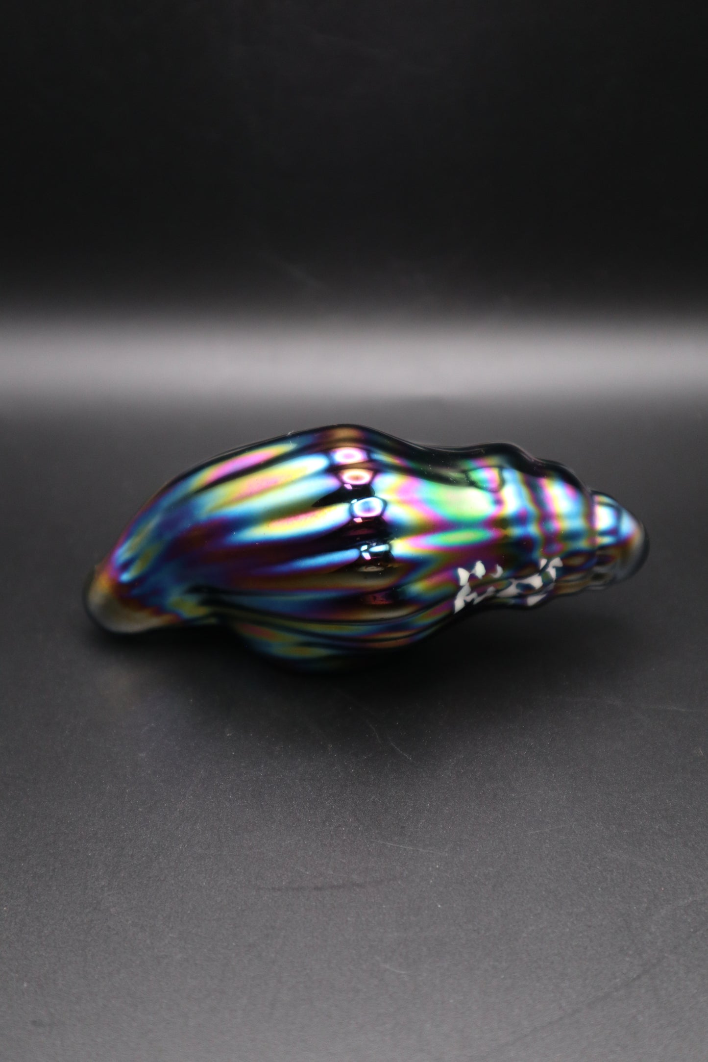 VINTAGE IRIDESCENT OPALESCENT CONCH PAPERWEIGHT