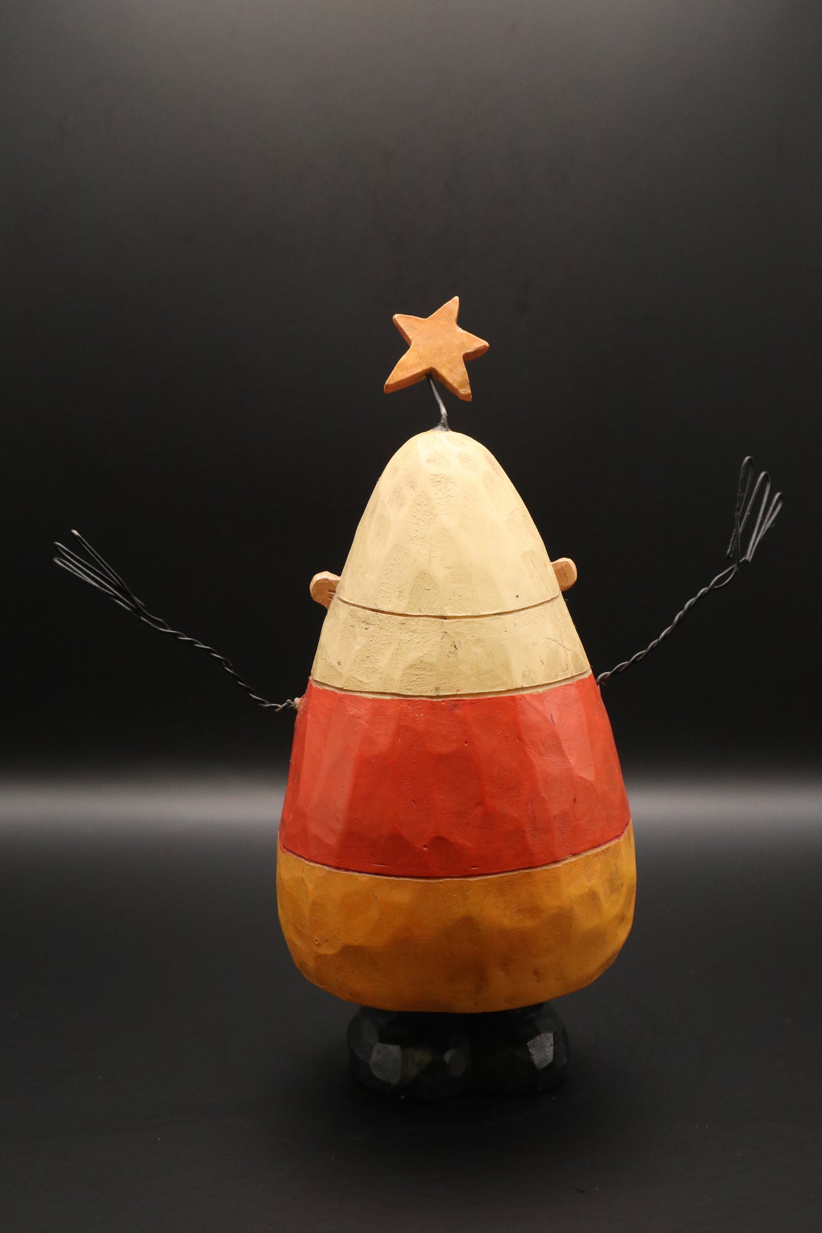 RESIN HALLOWEEN CANDY CORN BOY FIGURINE